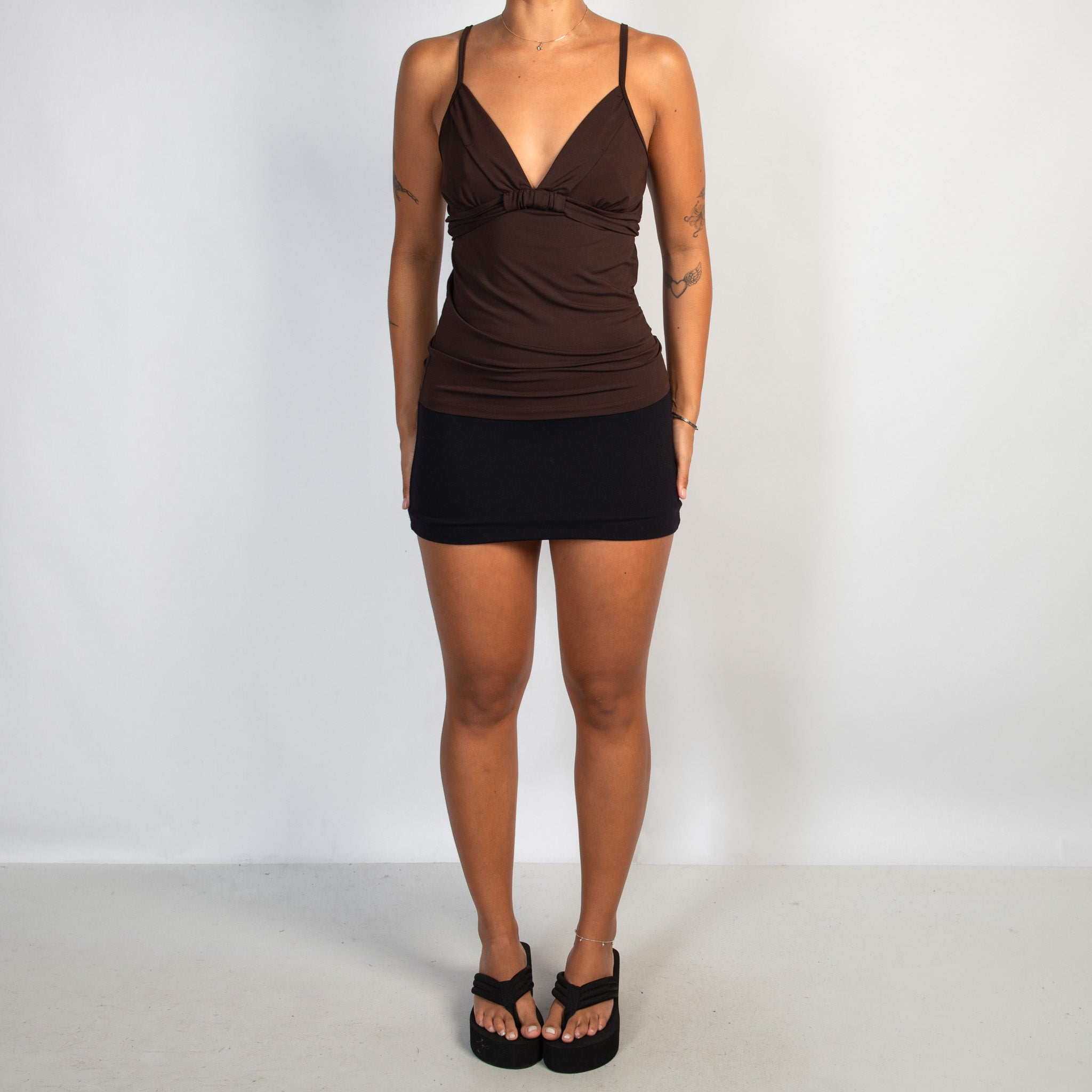 BROWN SLINKY CAMISOLE