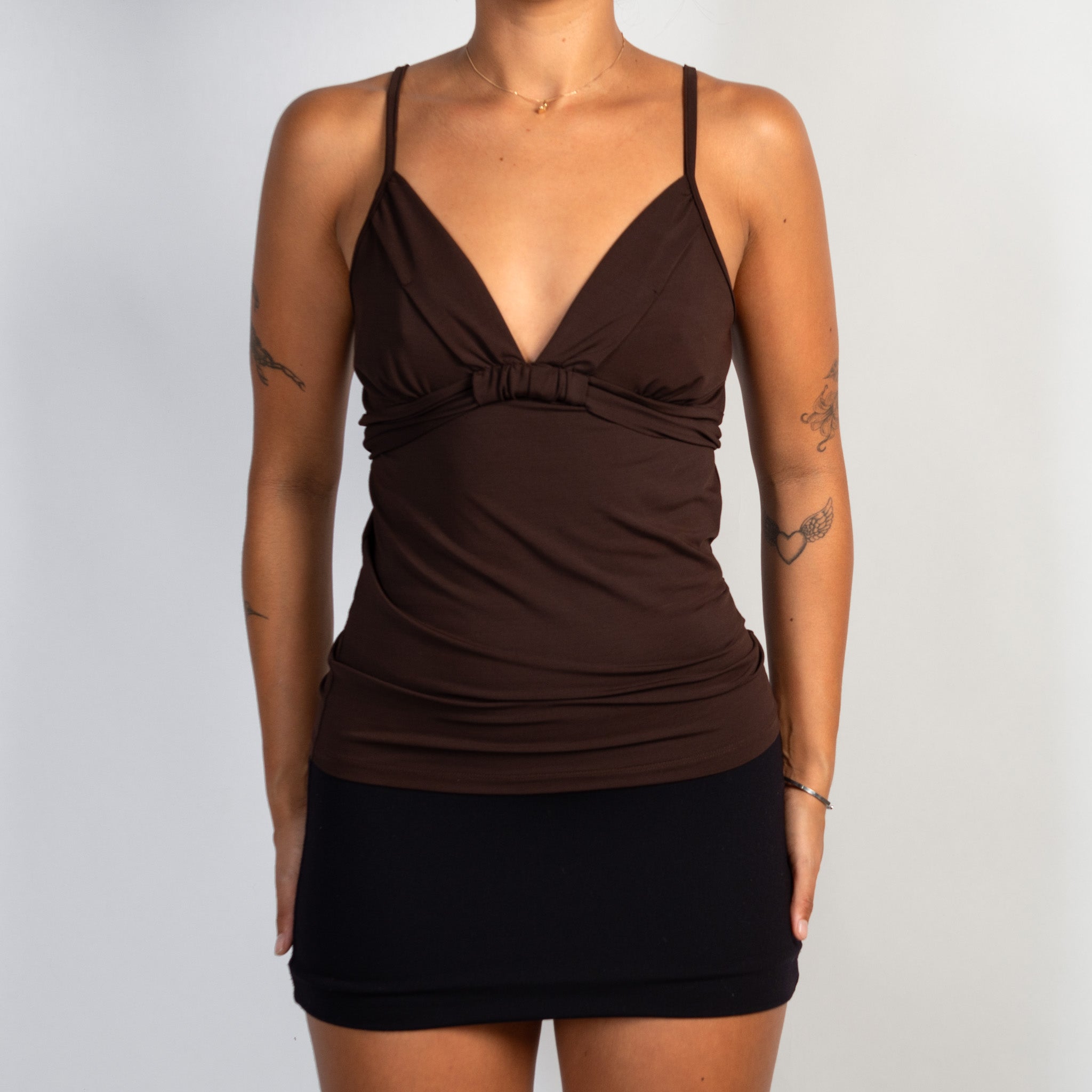 BROWN SLINKY CAMISOLE