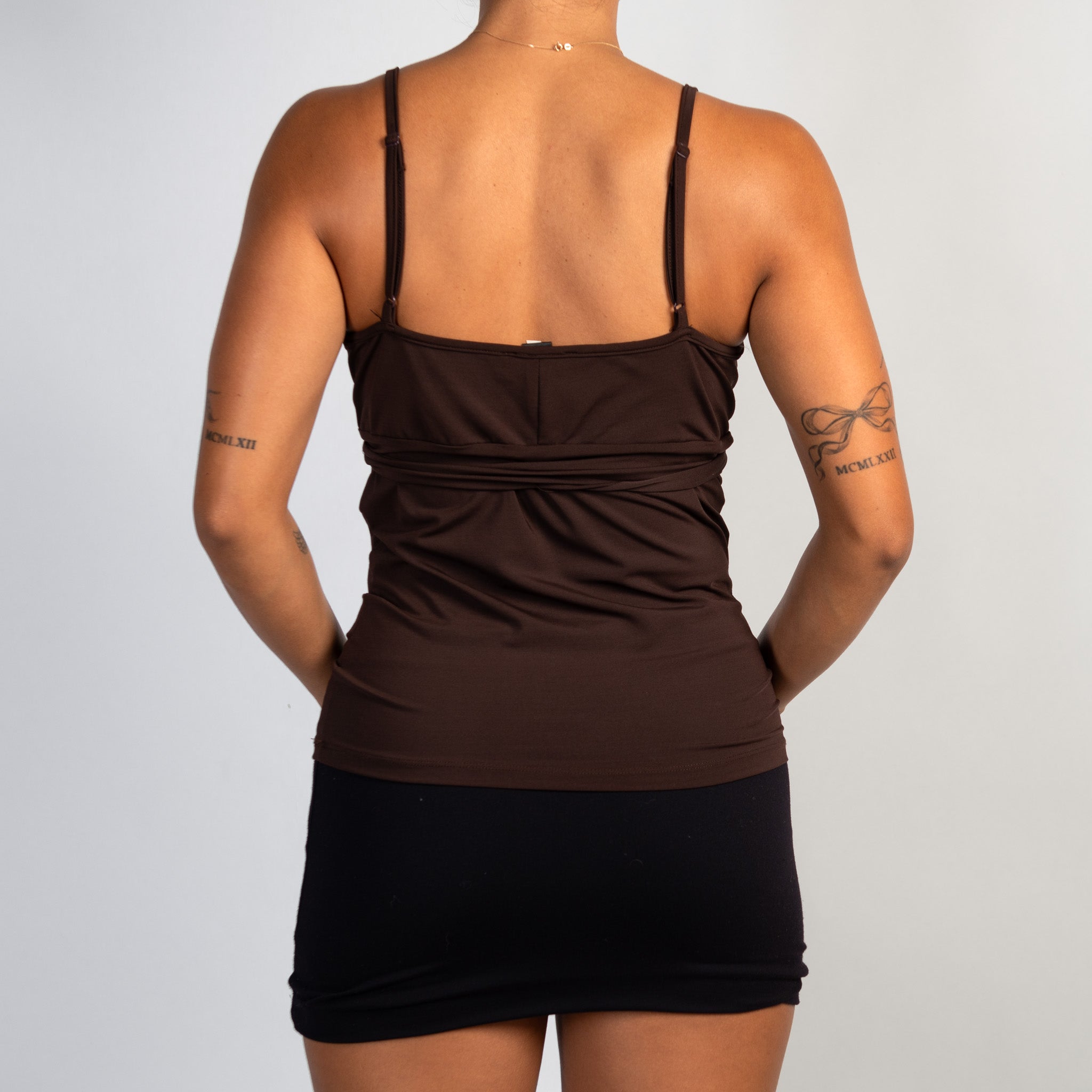 BROWN SLINKY CAMISOLE