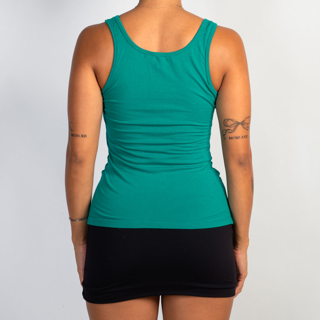 GREEN SCOOP TANK TOP