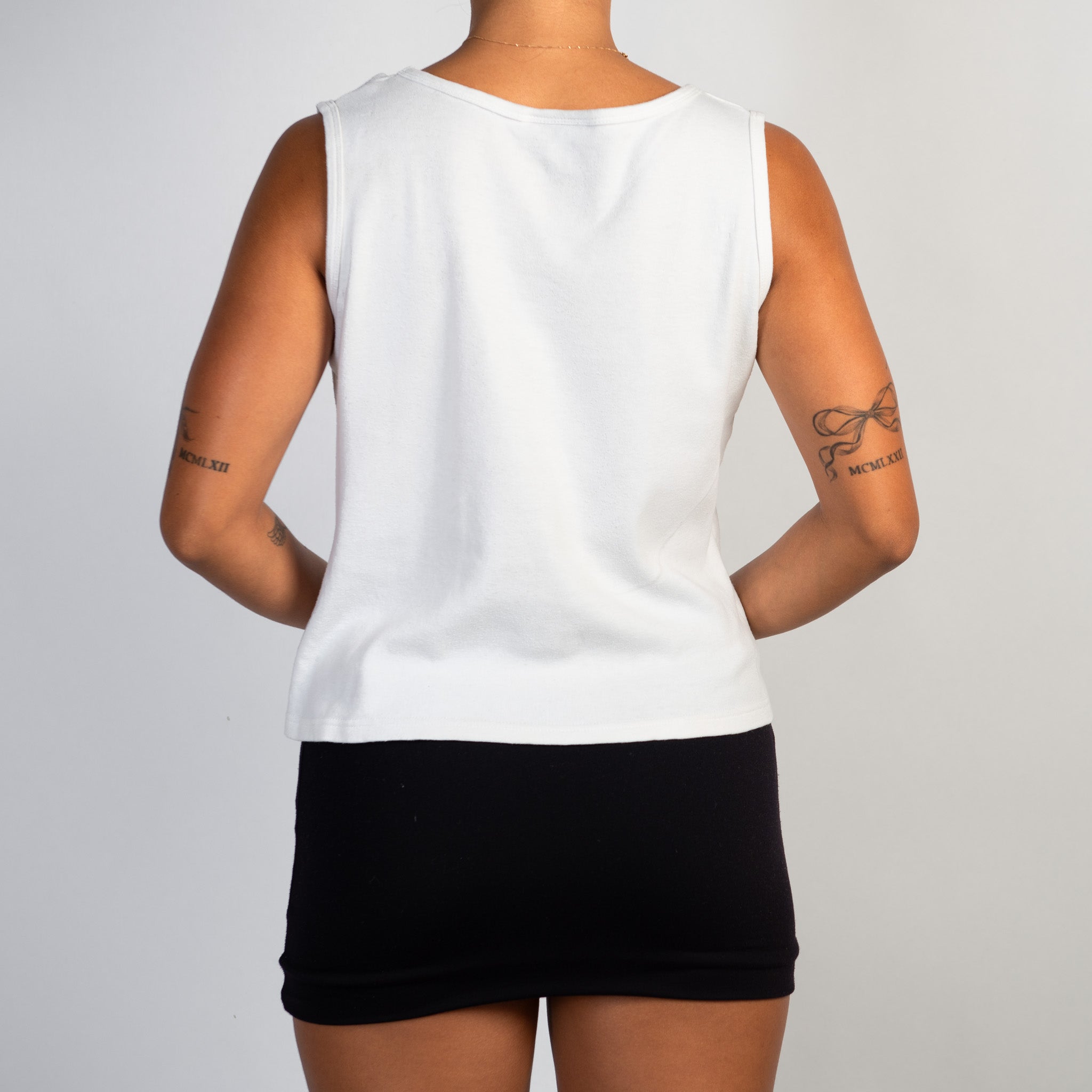 WHITE COTTON TANK TOP