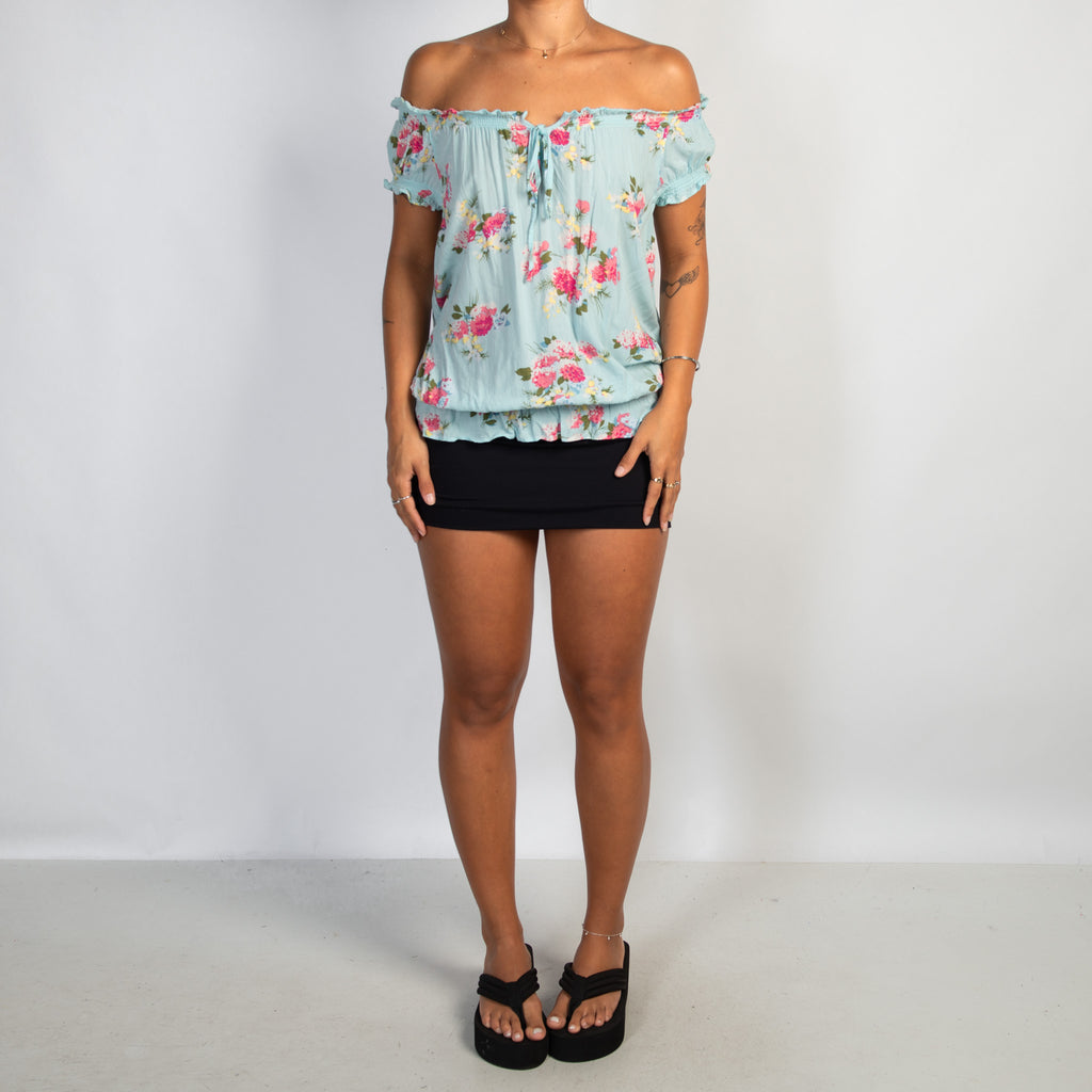 BLUE FLORAL TOP