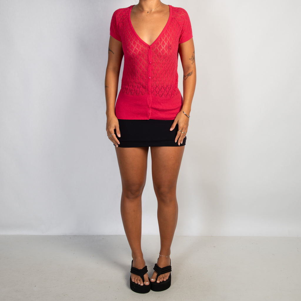 HOT PINK KNIT TOP