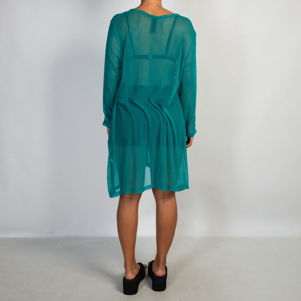 TEAL SHEER MESH TUNIC