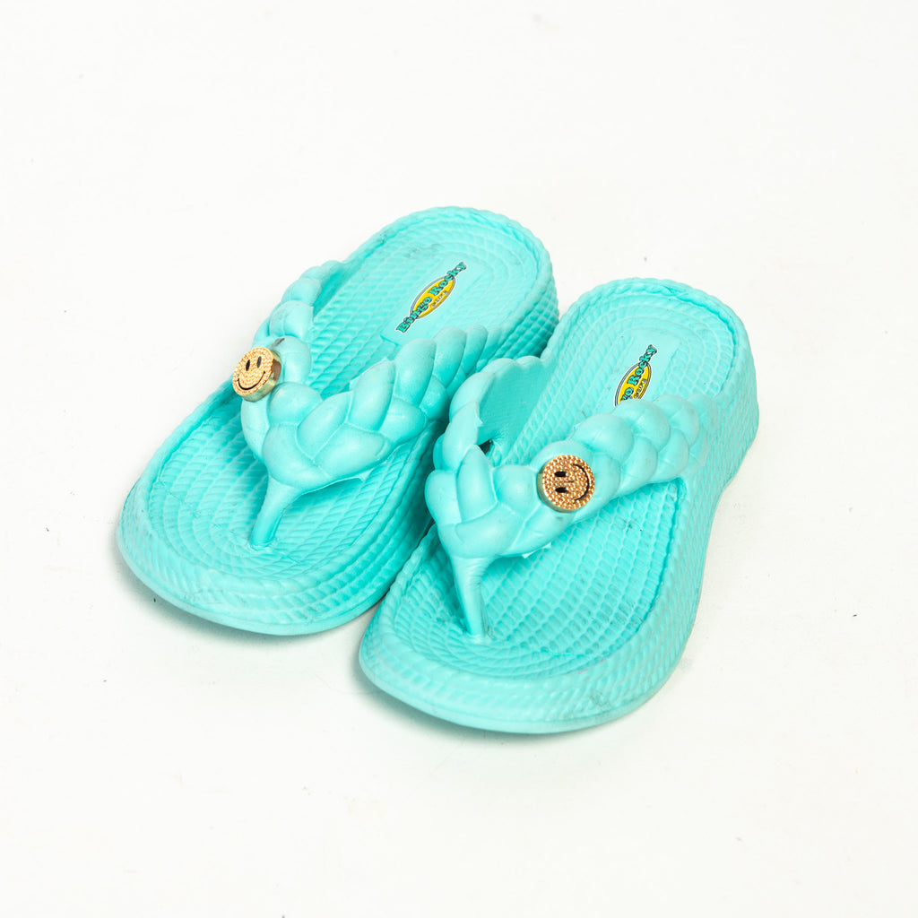 TEAL CHUNKY FLIP FLOPS