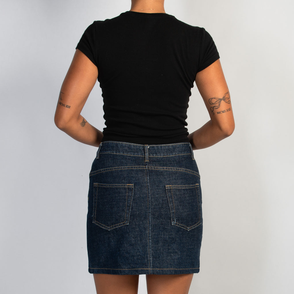 DARK WASH DENIM SKIRT