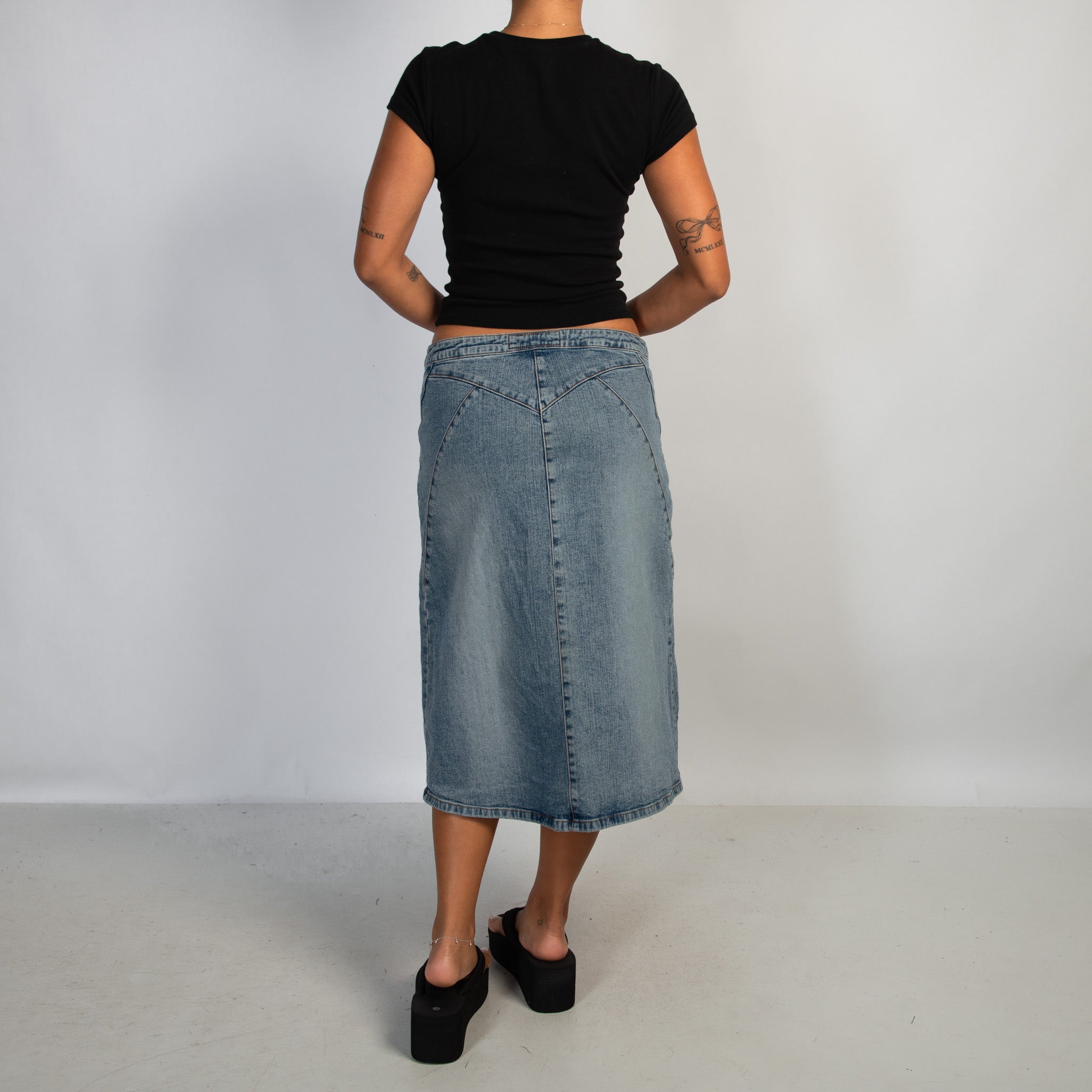 DENIM MIDI SKIRT