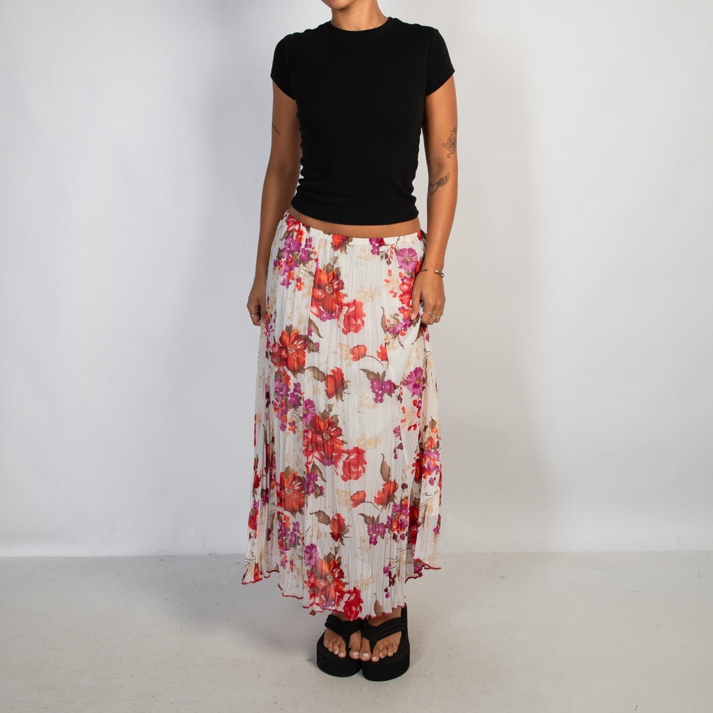 FLORAL MIDI SKIRT