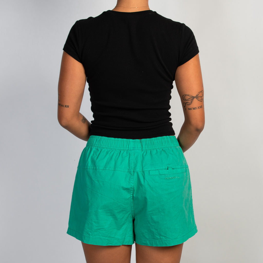 GREEN COTTON SHORTS