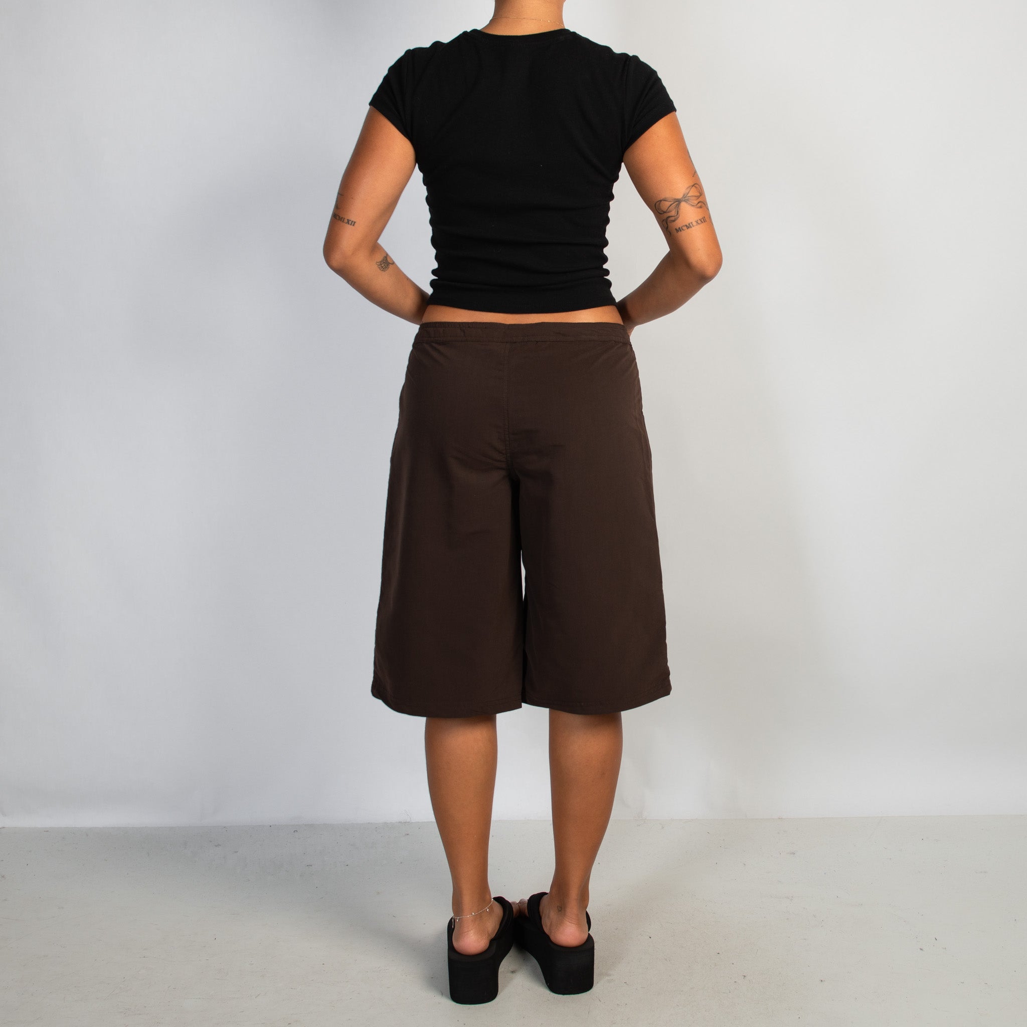 BROWN FLORAL BOARD SHORTS
