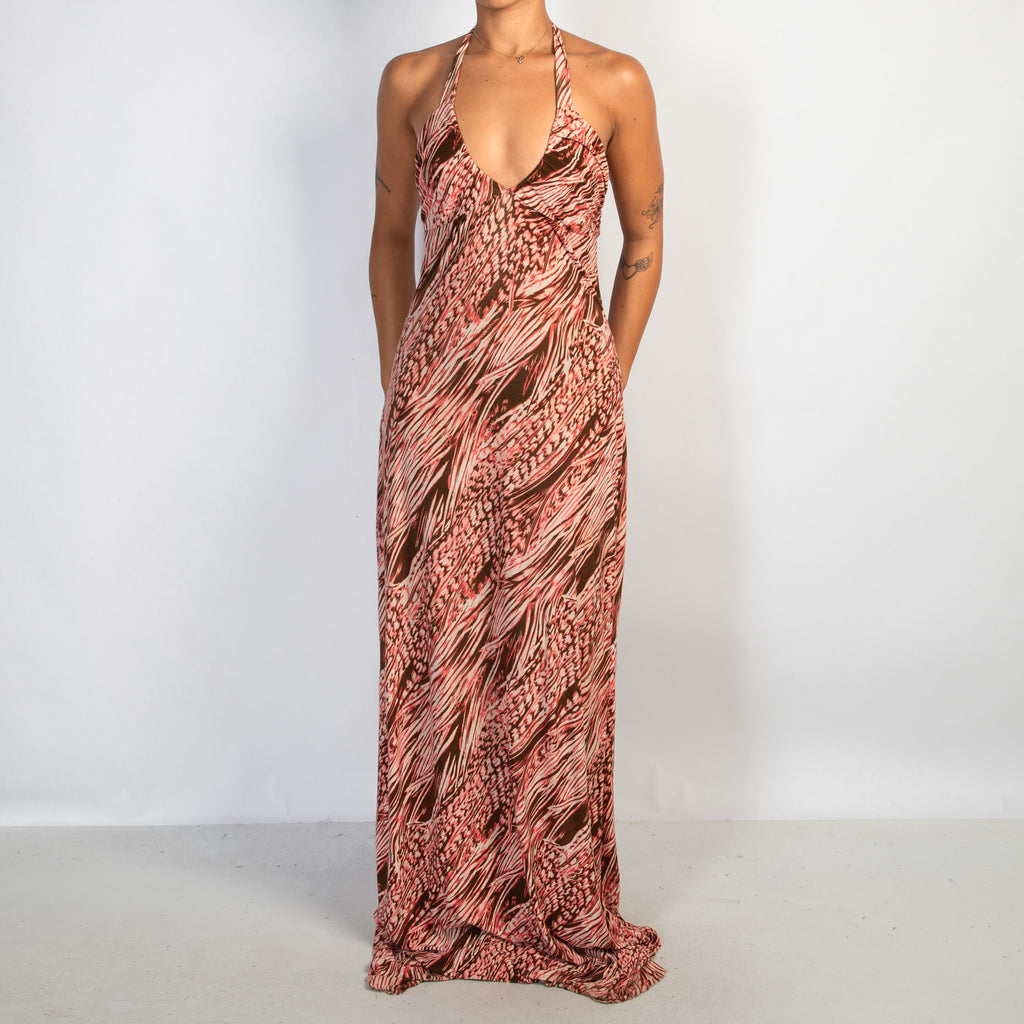 PINK PATTERN MAXI DRESS