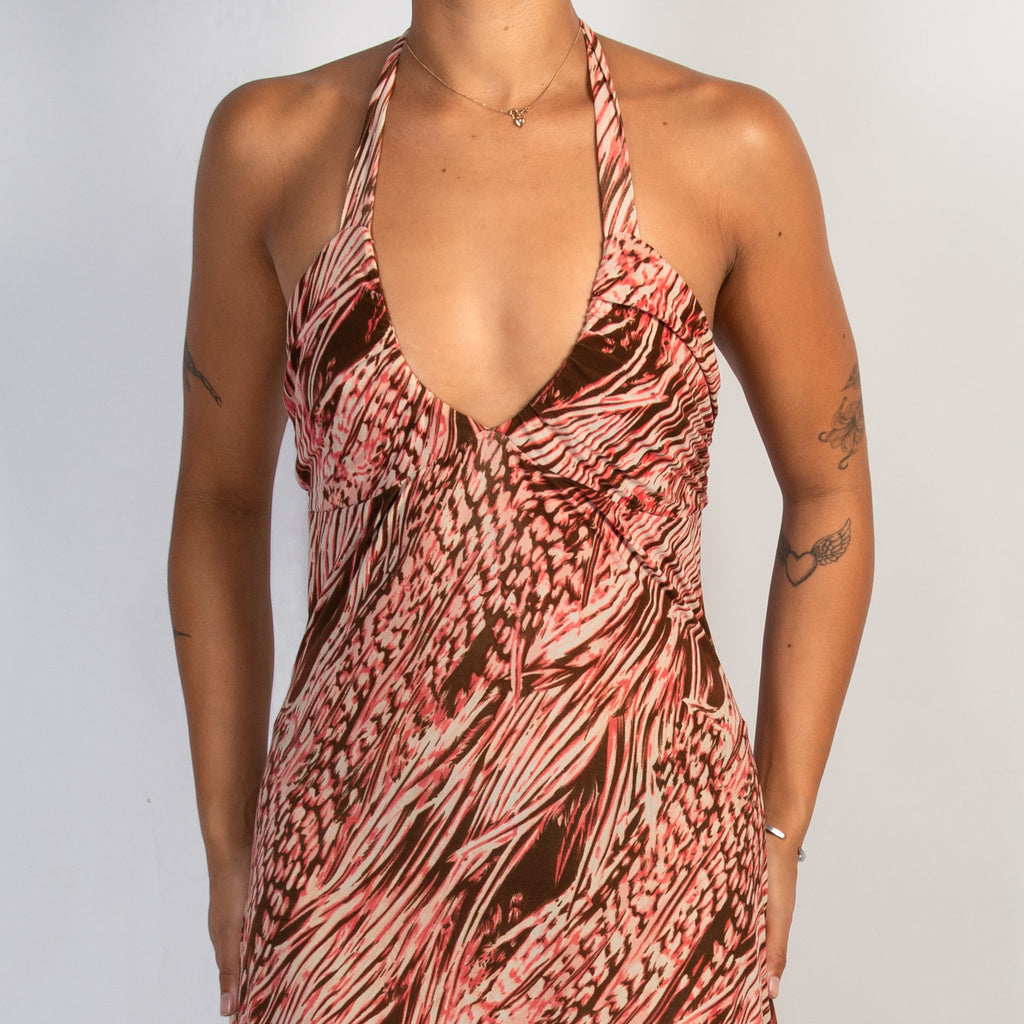 PINK PATTERN MAXI DRESS
