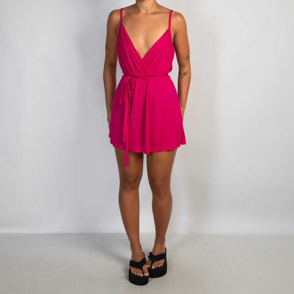 PINK WRAP STYLE DRESS