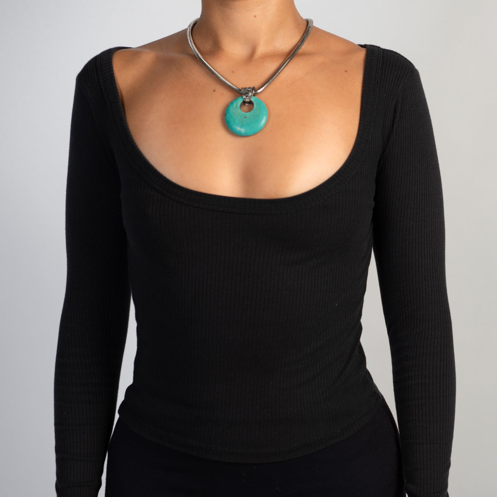TEAL PENDANT NECKLACE