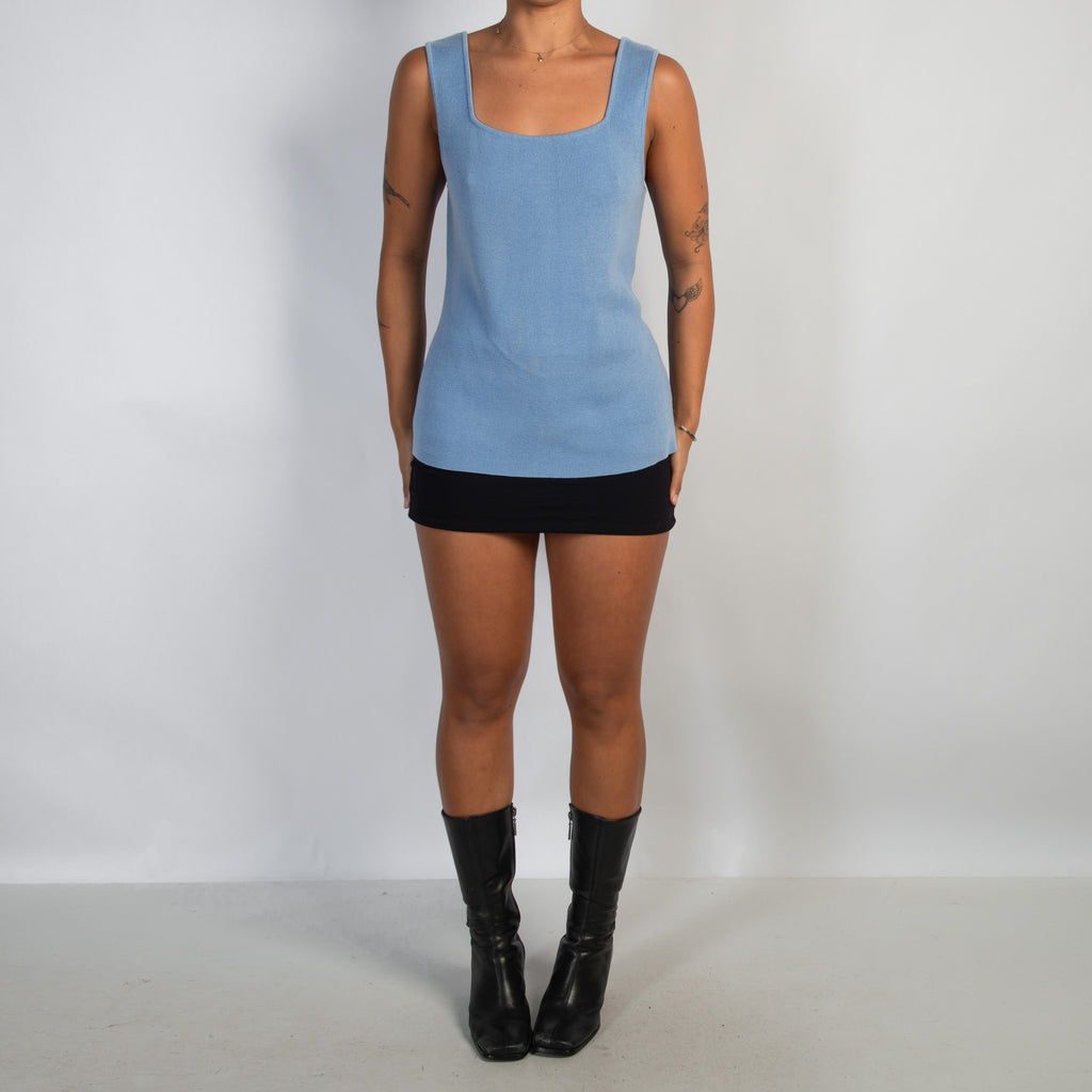 CORNFLOWER BLUE KNIT TOP