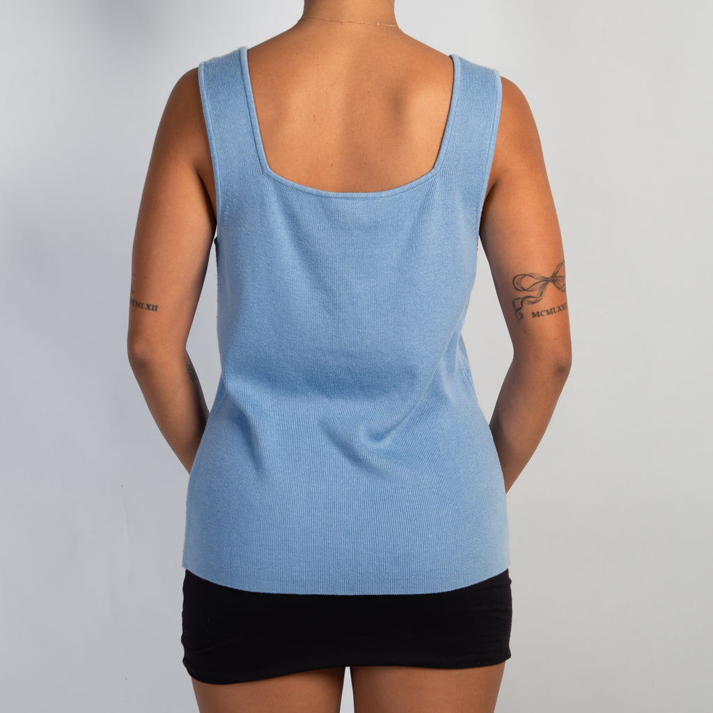 CORNFLOWER BLUE KNIT TOP
