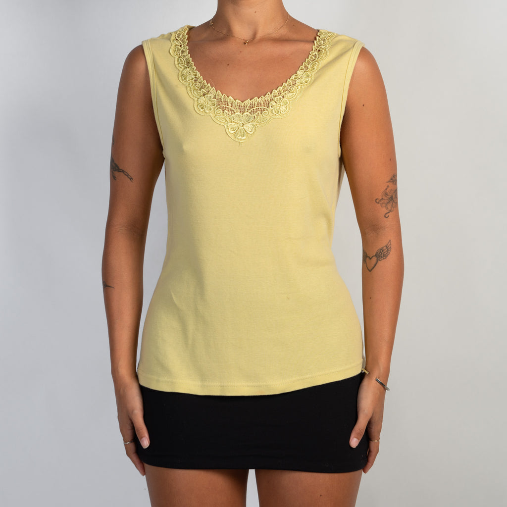 LIME COTTON TANK TOP