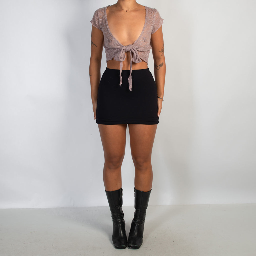 SHEER TIE FRONT TOP
