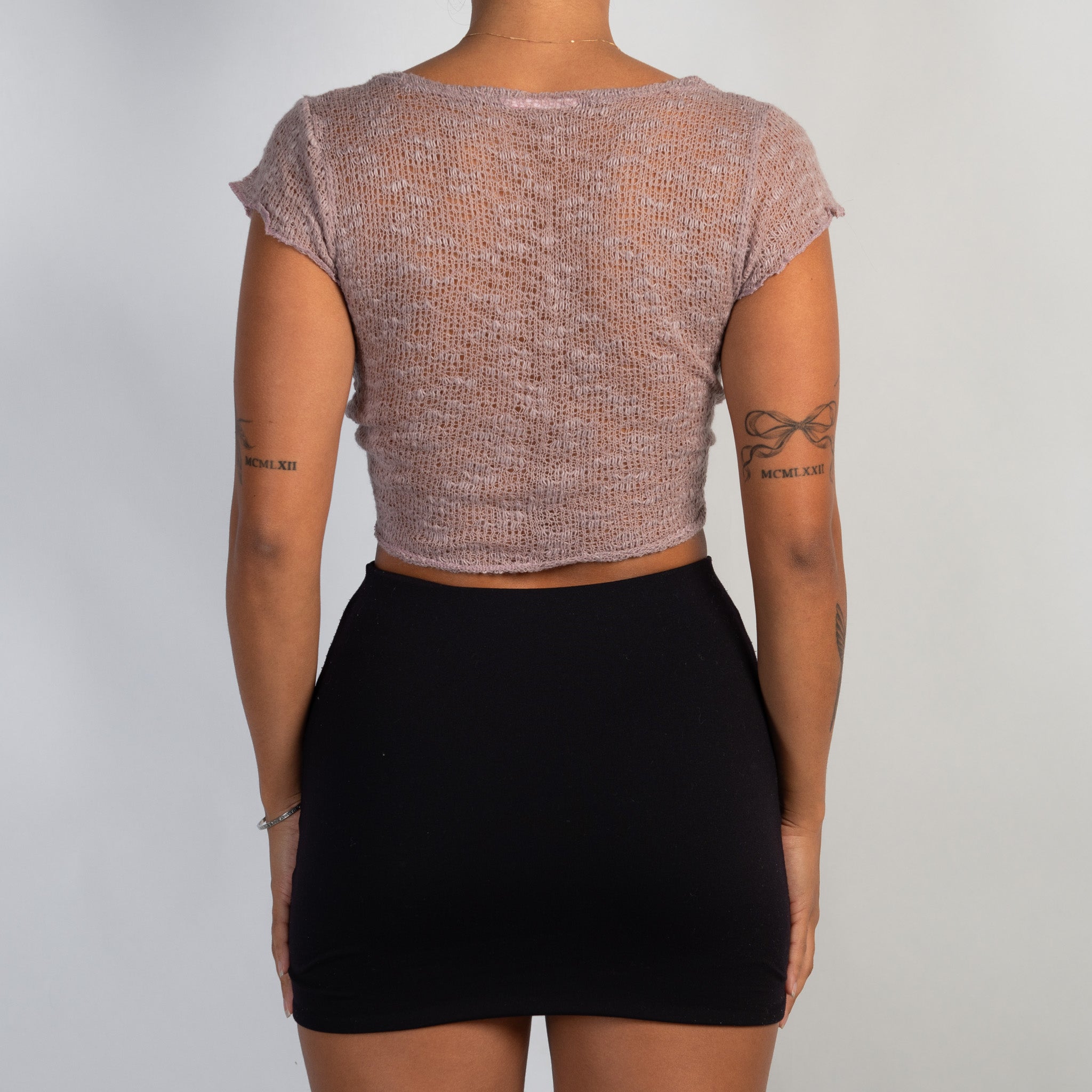 SHEER TIE FRONT TOP