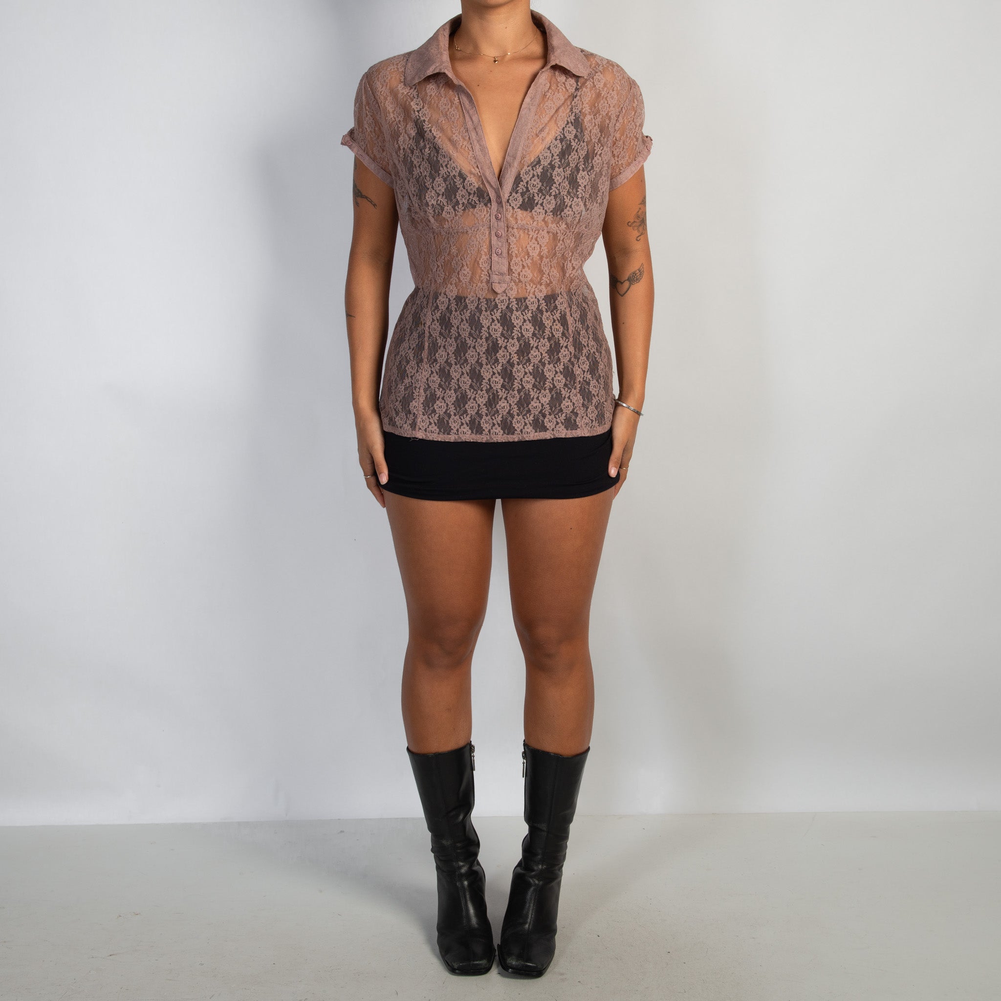 PINK LACE BLOUSE