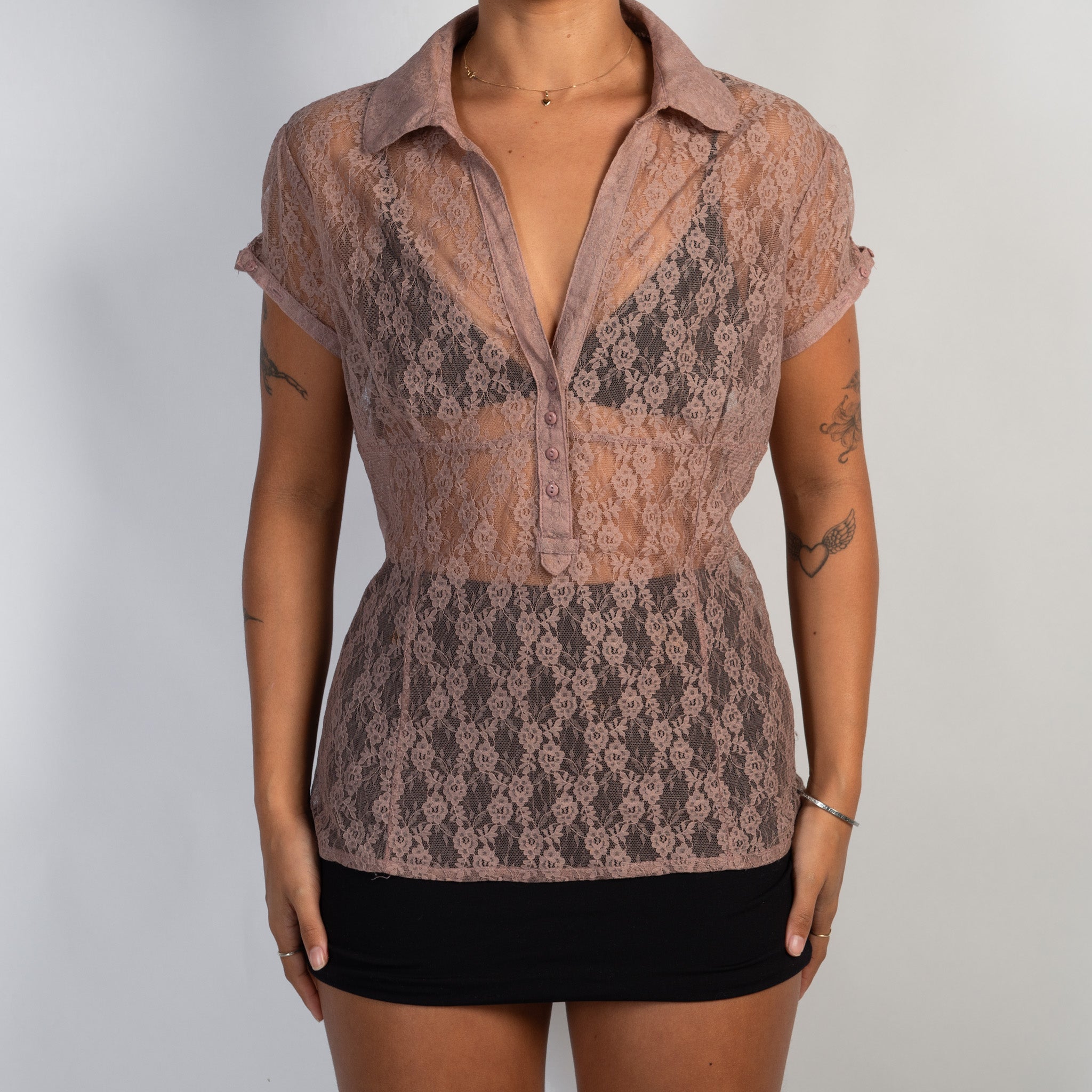 PINK LACE BLOUSE