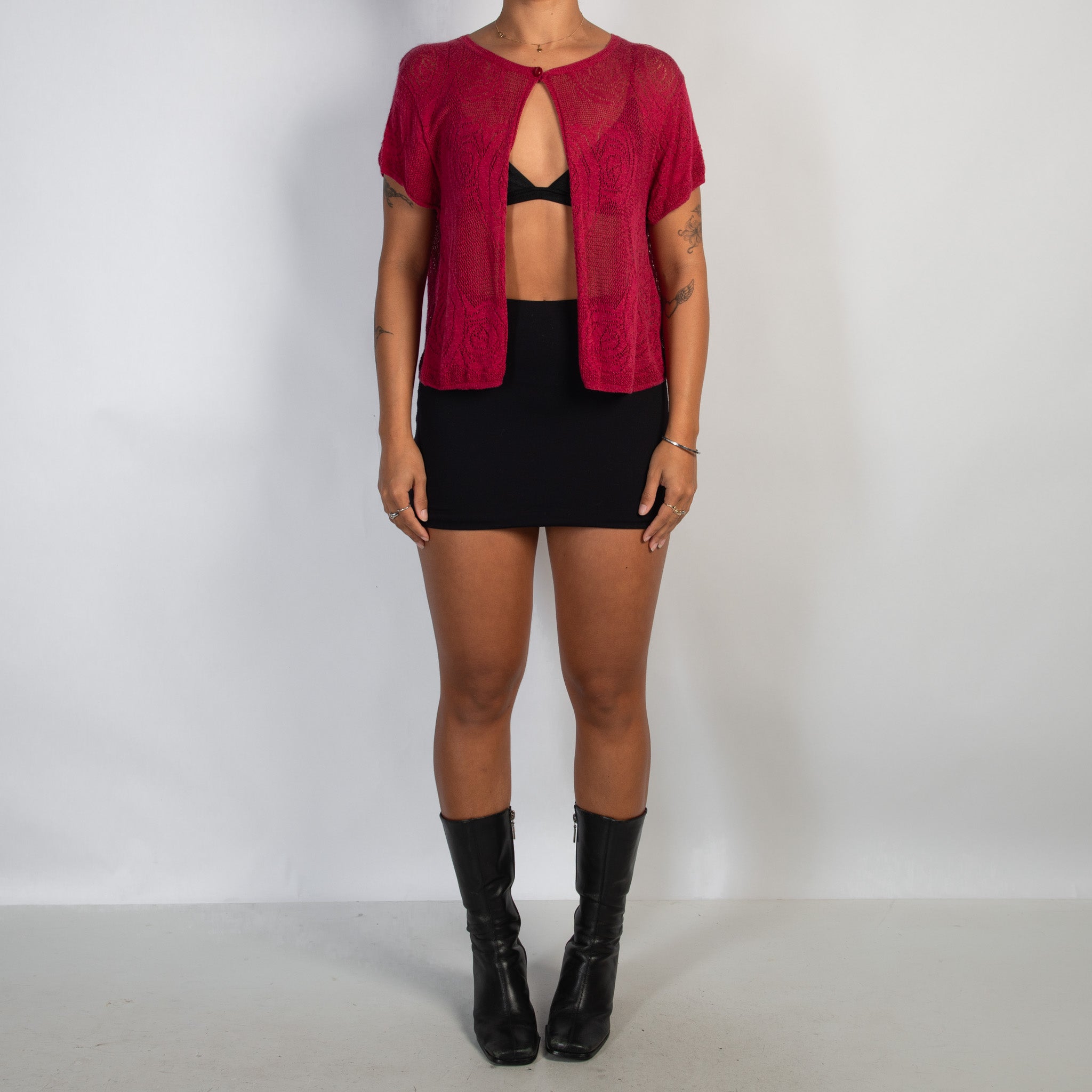 RASPBERRY KNIT TOP