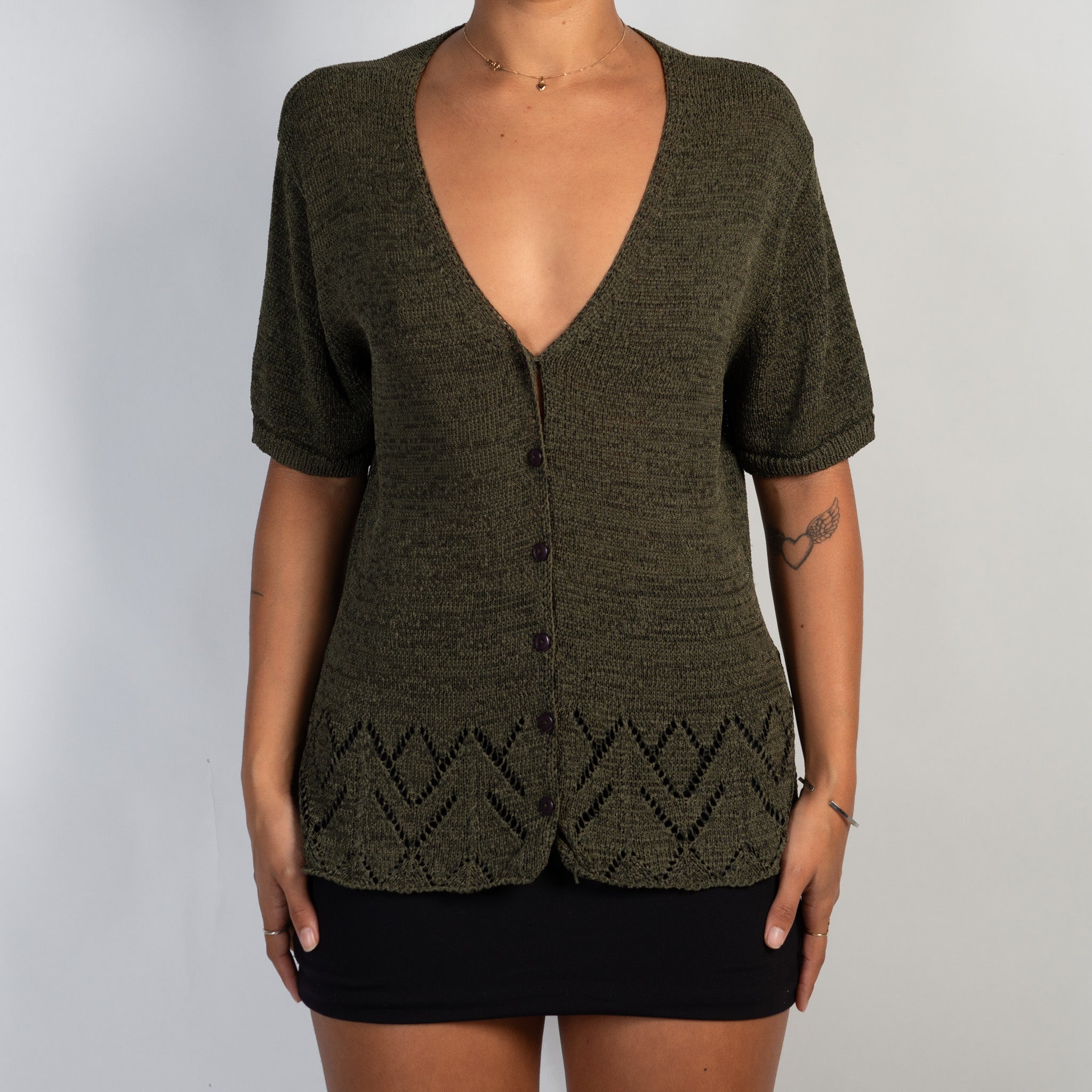 SHORT SLEEVE CARDIGAN