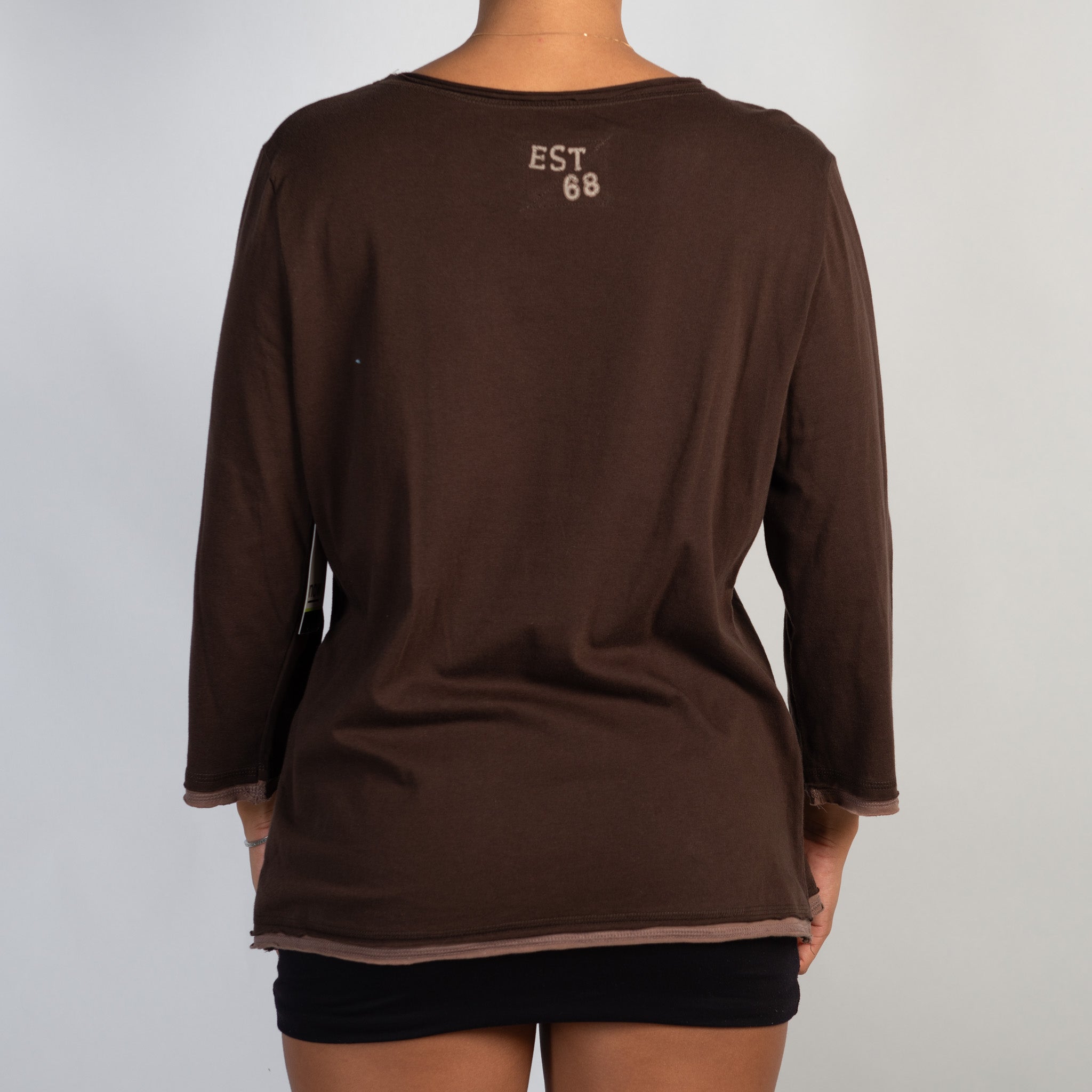 BROWN VARSITY TOP