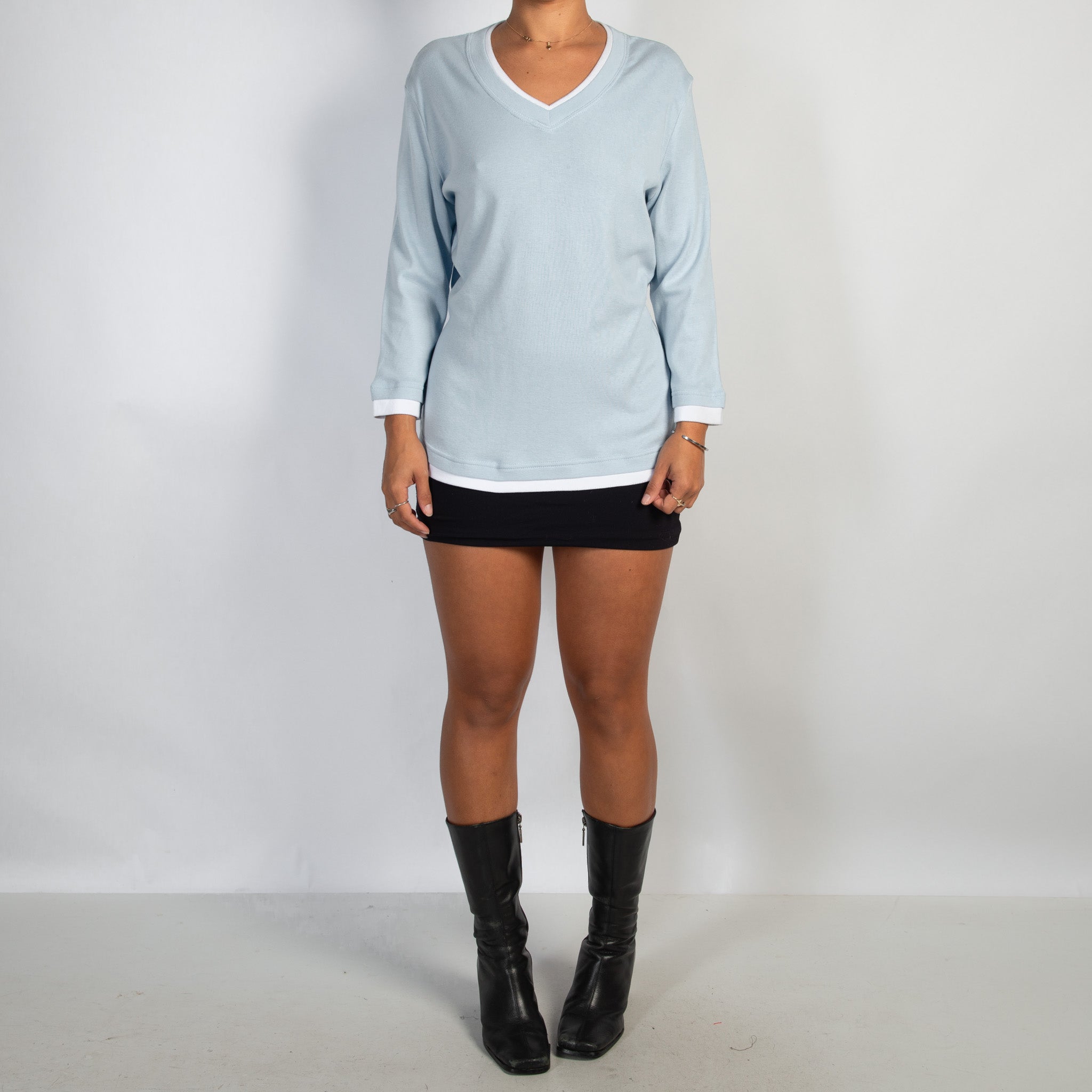 BLUE LAYERED TOP