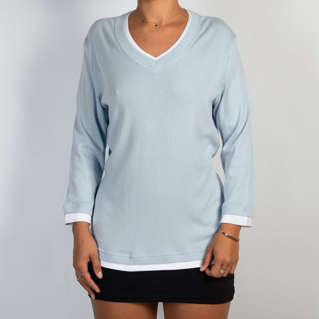 BLUE LAYERED TOP