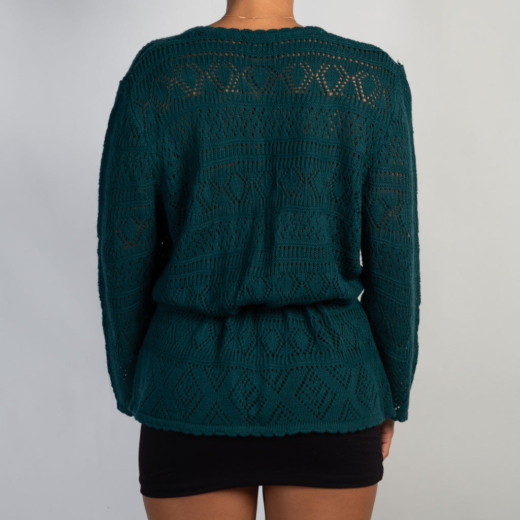 DARK TEAL KNIT TOP