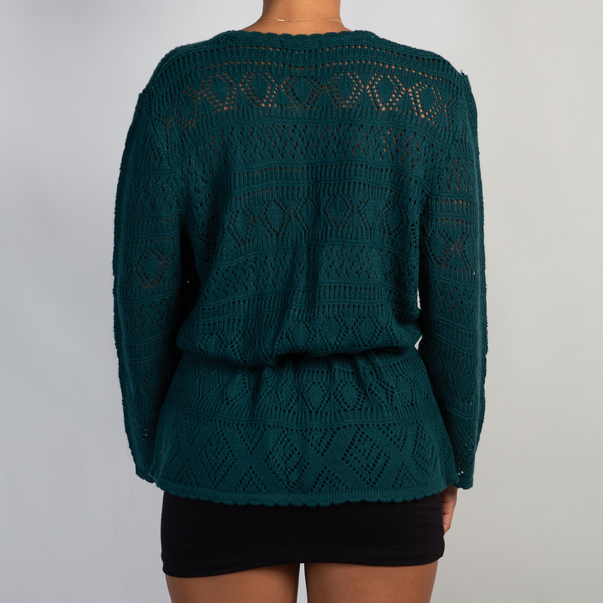 DARK TEAL KNIT TOP