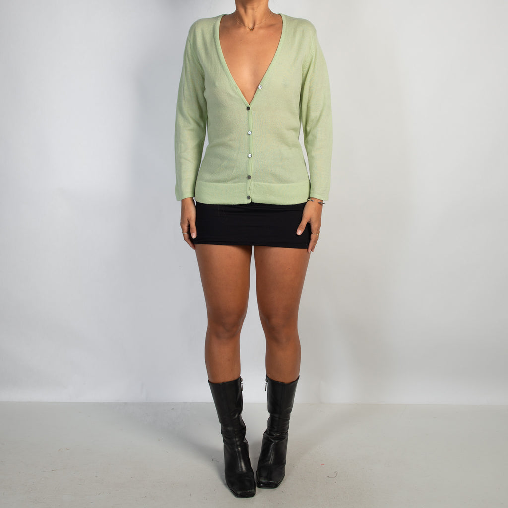 GREEN KNIT CARDIGAN