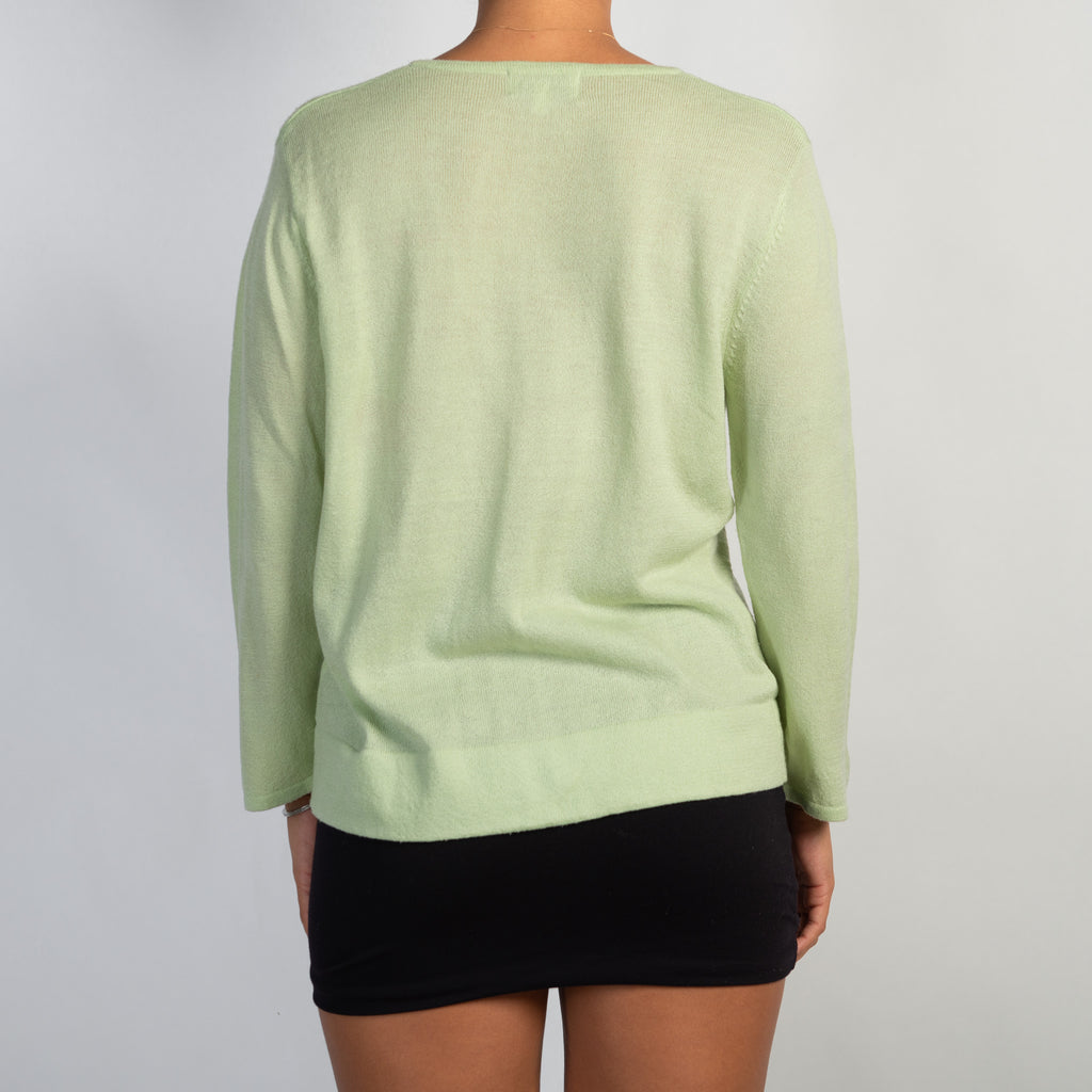 GREEN KNIT CARDIGAN