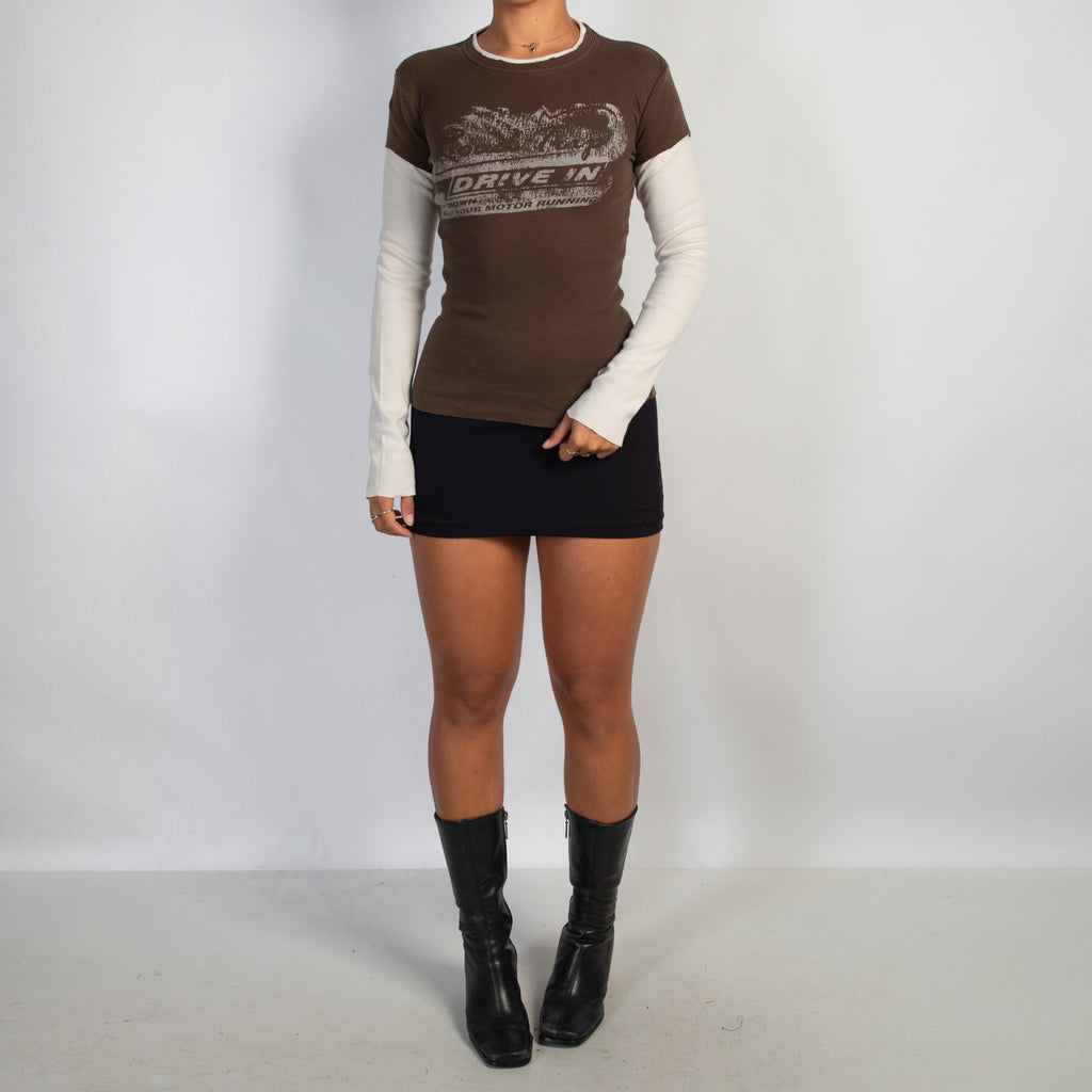 BROWN LAYERED TOP