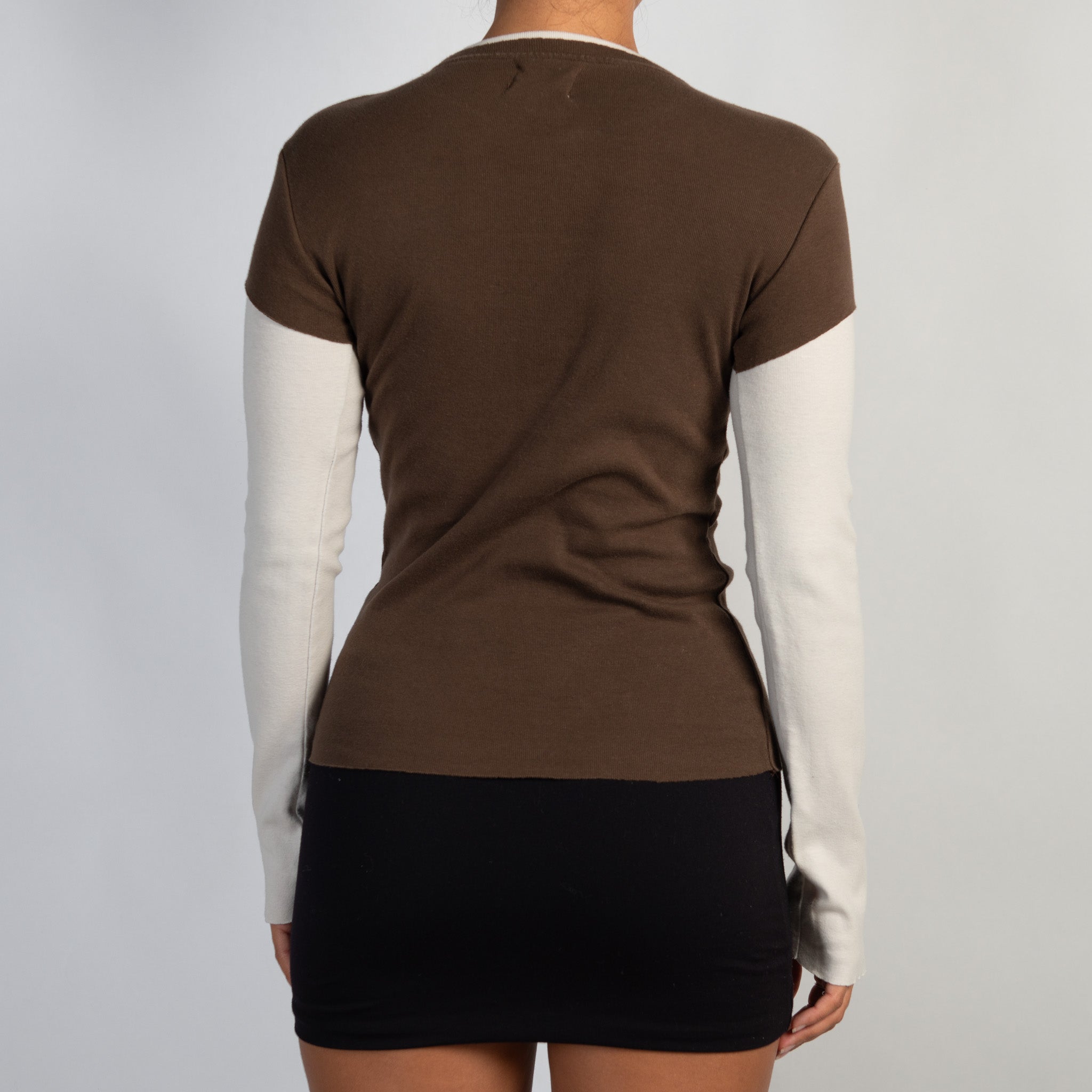 BROWN LAYERED TOP