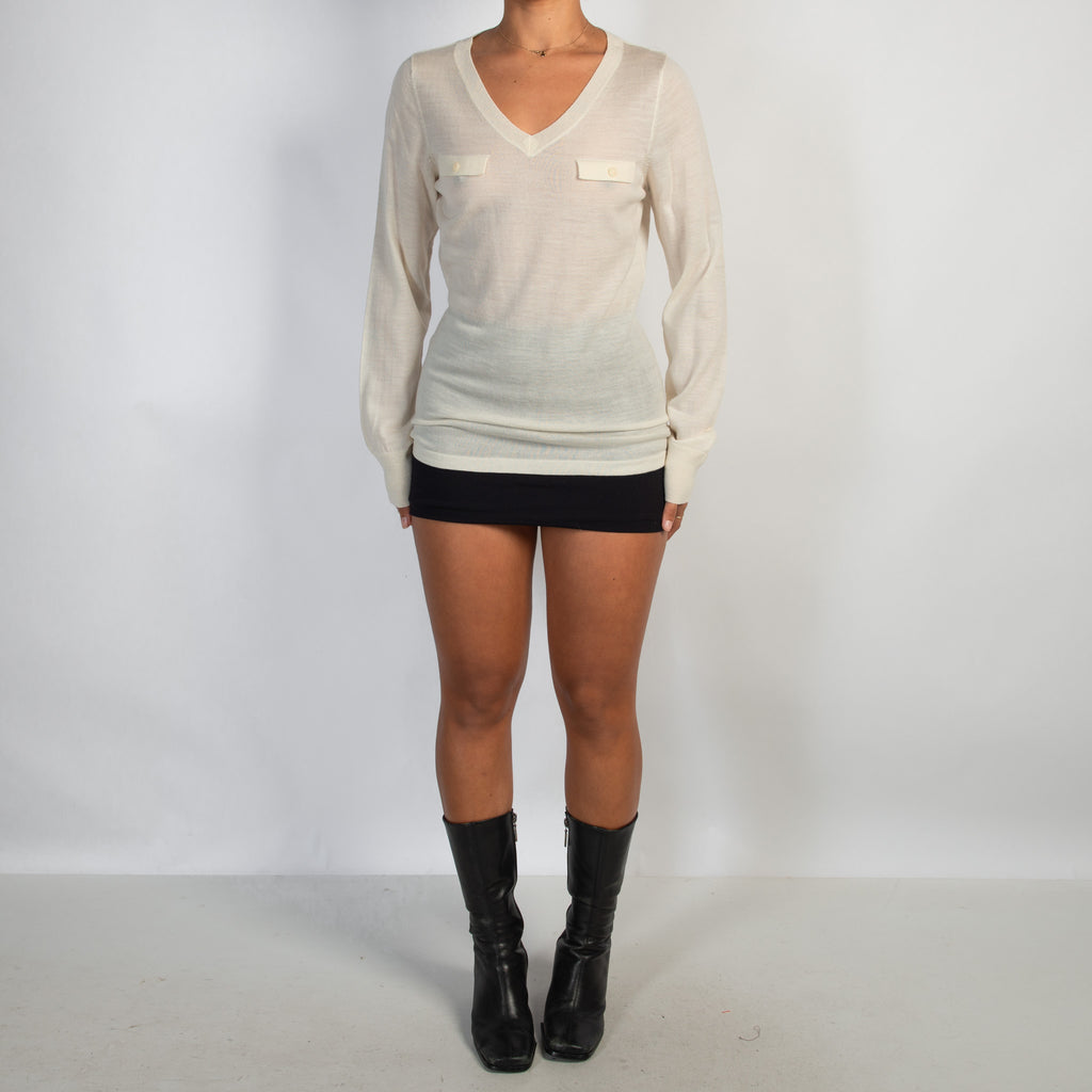 SHEER WOOL TOP