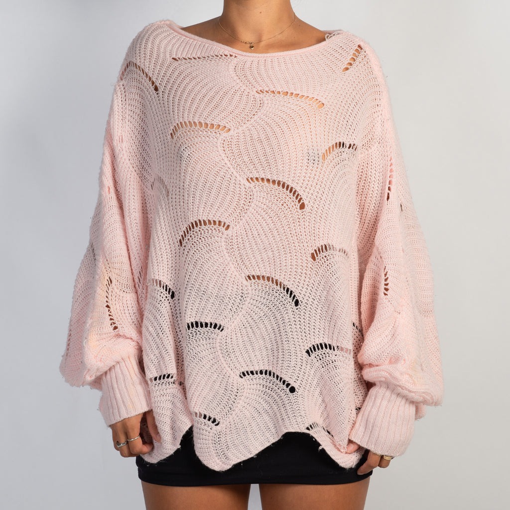 PINK BATWING SWEATER