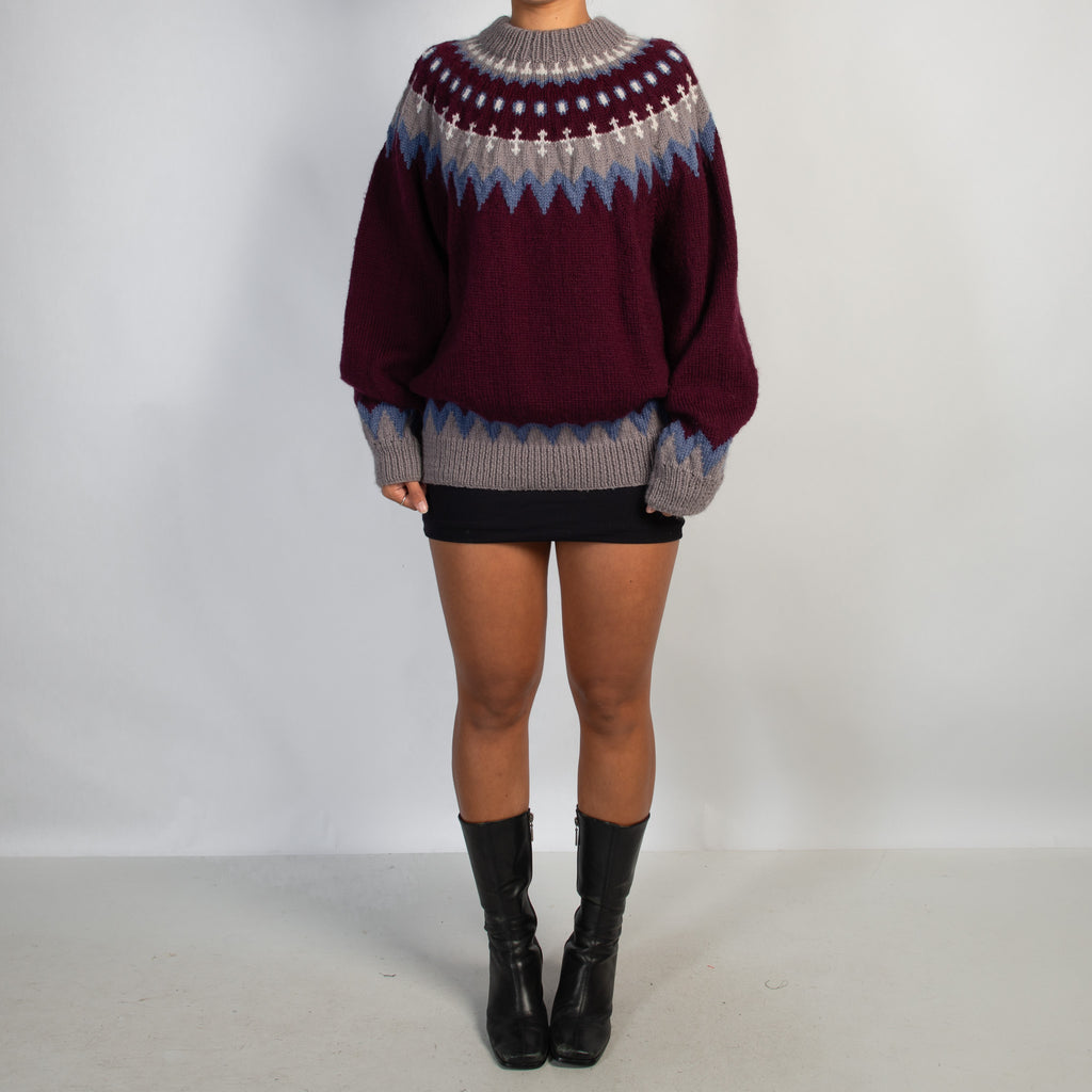 WOOL BLEND KNIT SWEATER