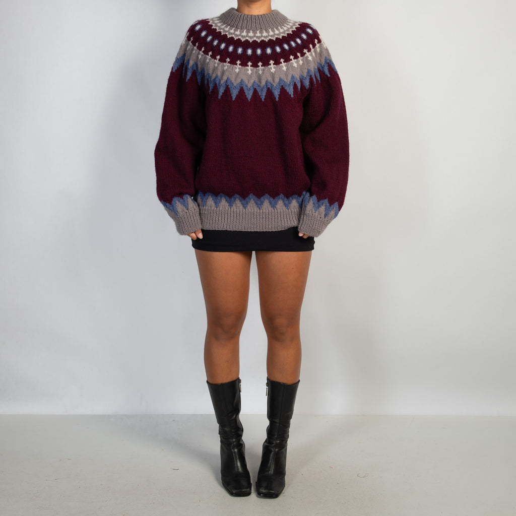WOOL BLEND KNIT SWEATER