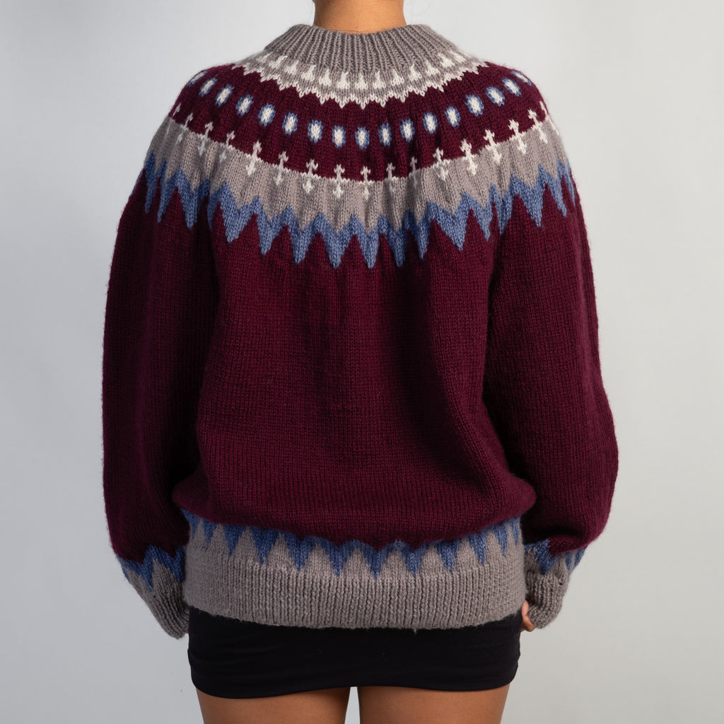 WOOL BLEND KNIT SWEATER