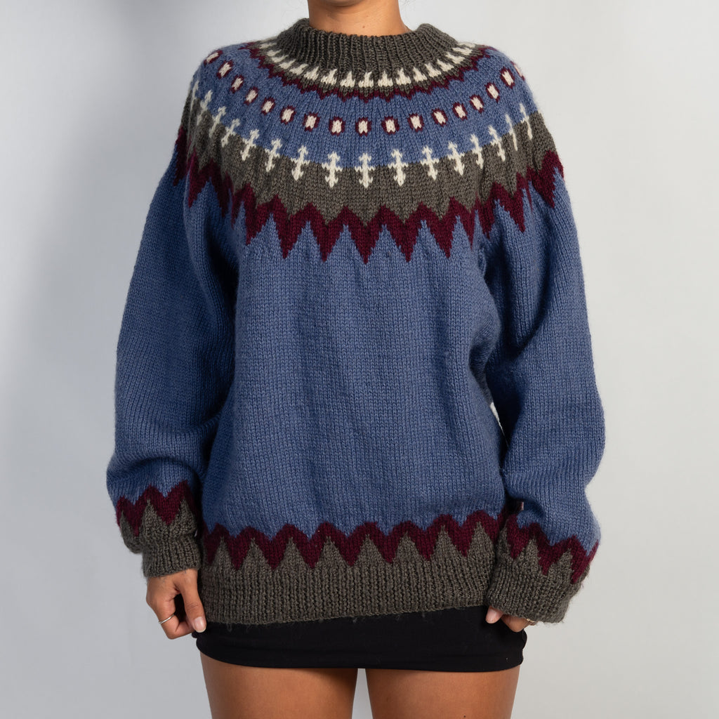 WOOL BLEND KNIT SWEATER