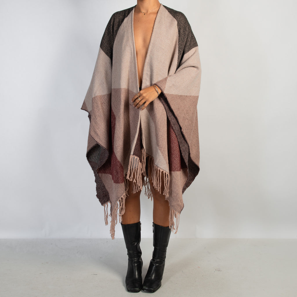 OPEN FRONT KNIT SHAWL