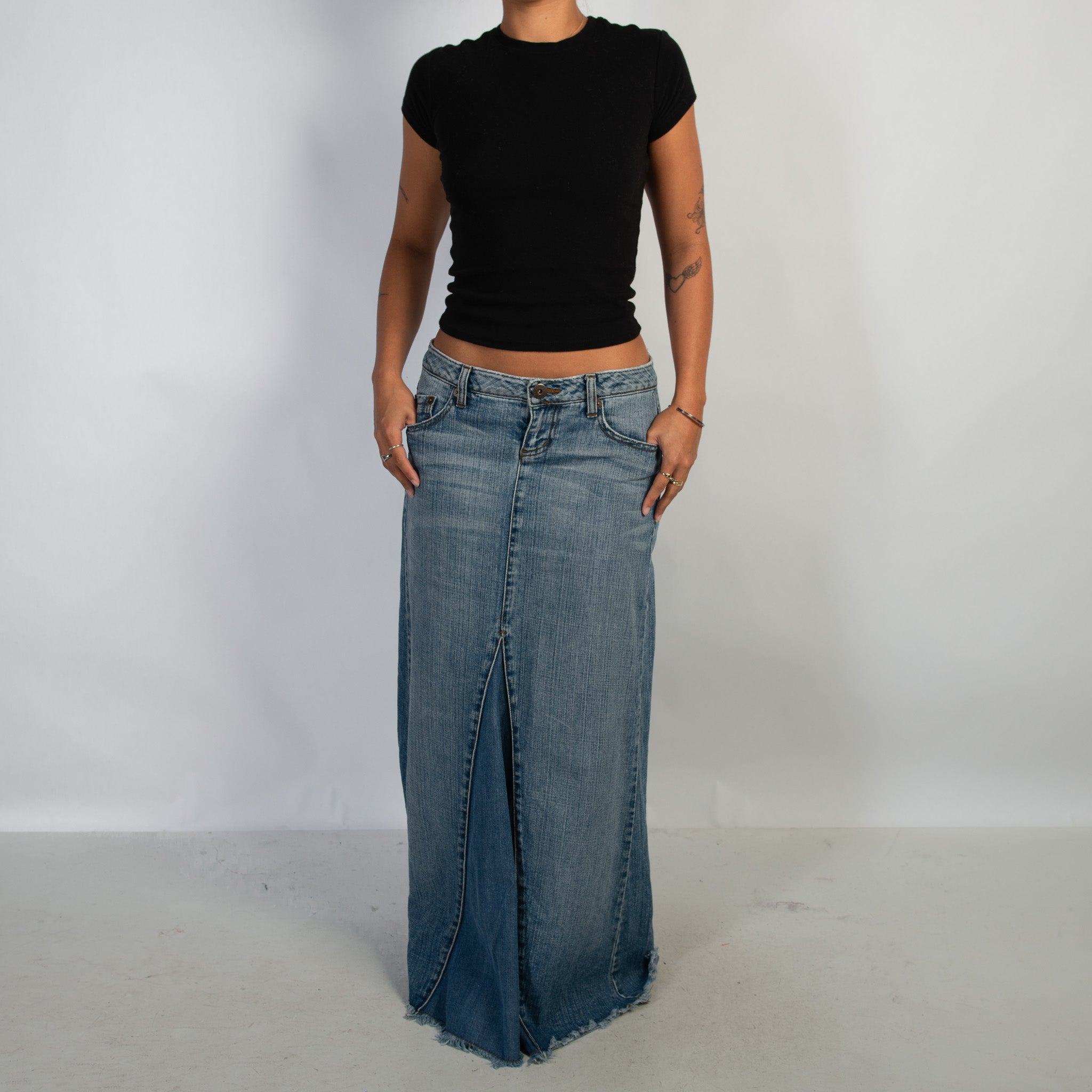 DENIM MAXI SKIRT