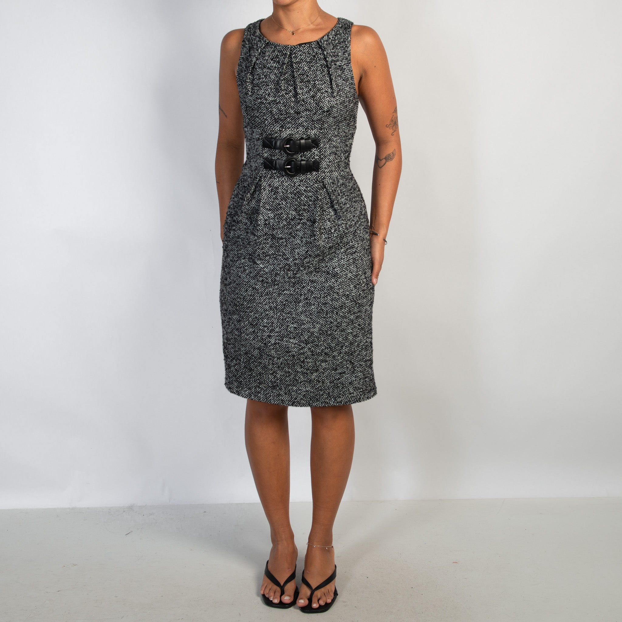 B&W TWEED DRESS
