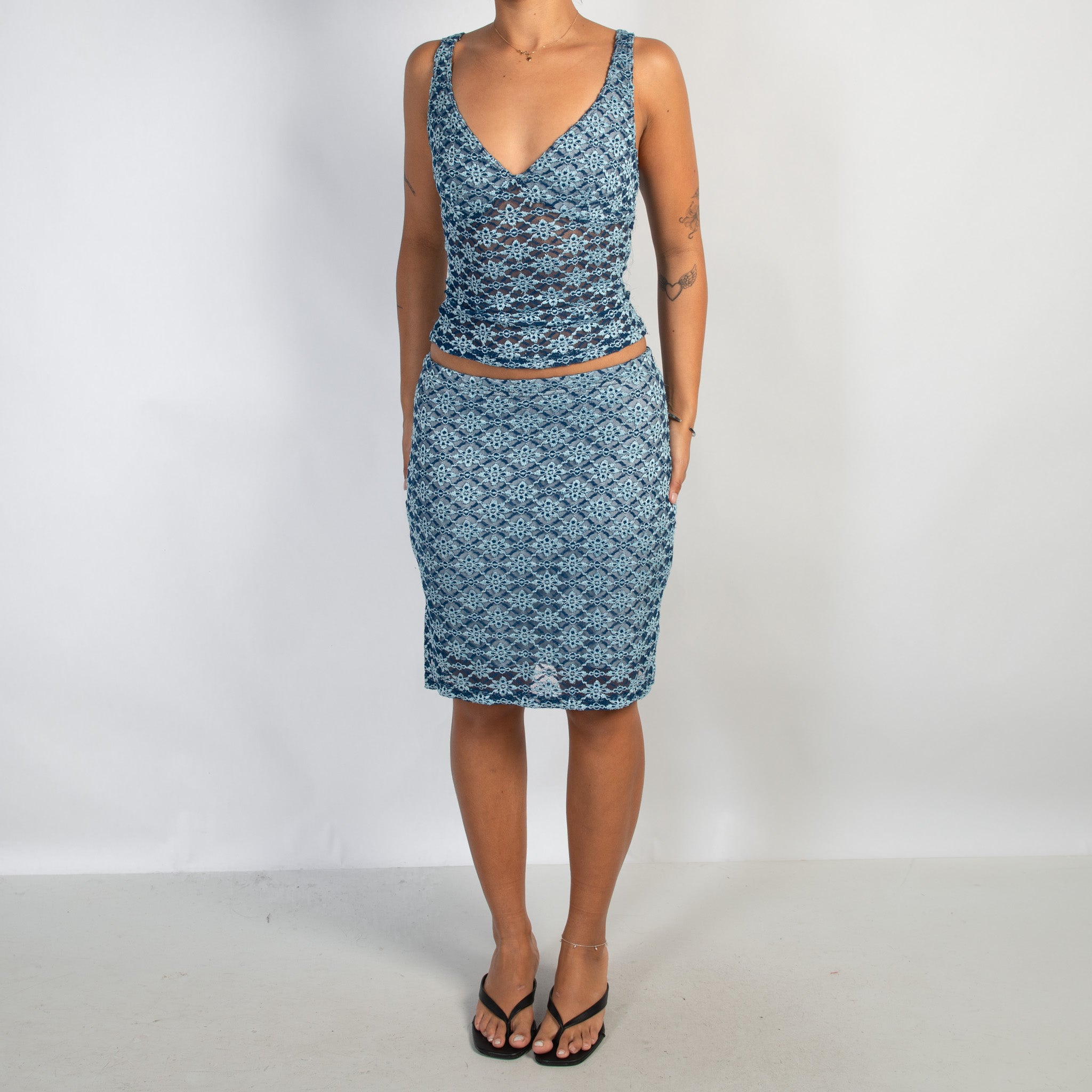 BLUE LACE 2 PIECE SET