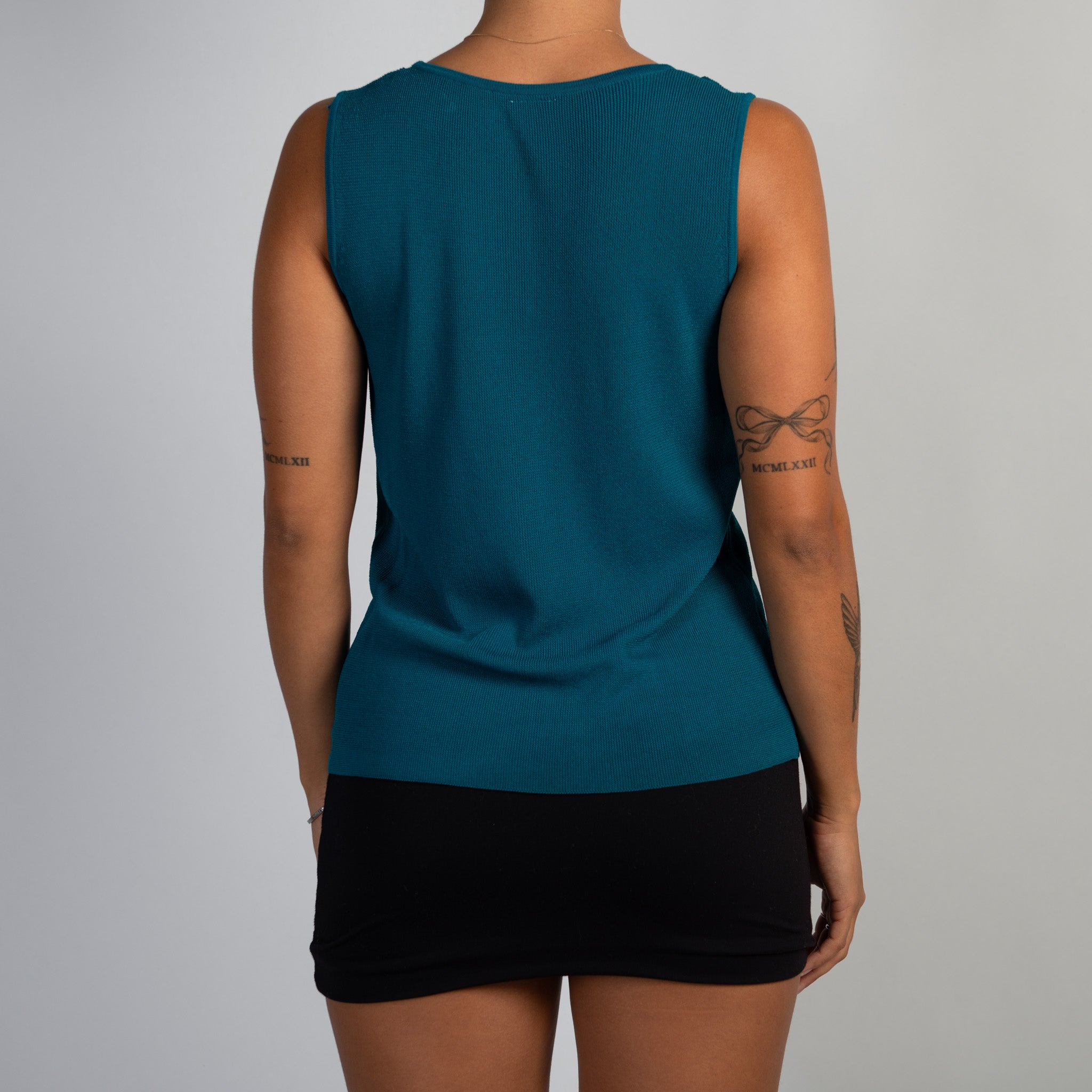 TURQUOISE KNIT TANK TOP
