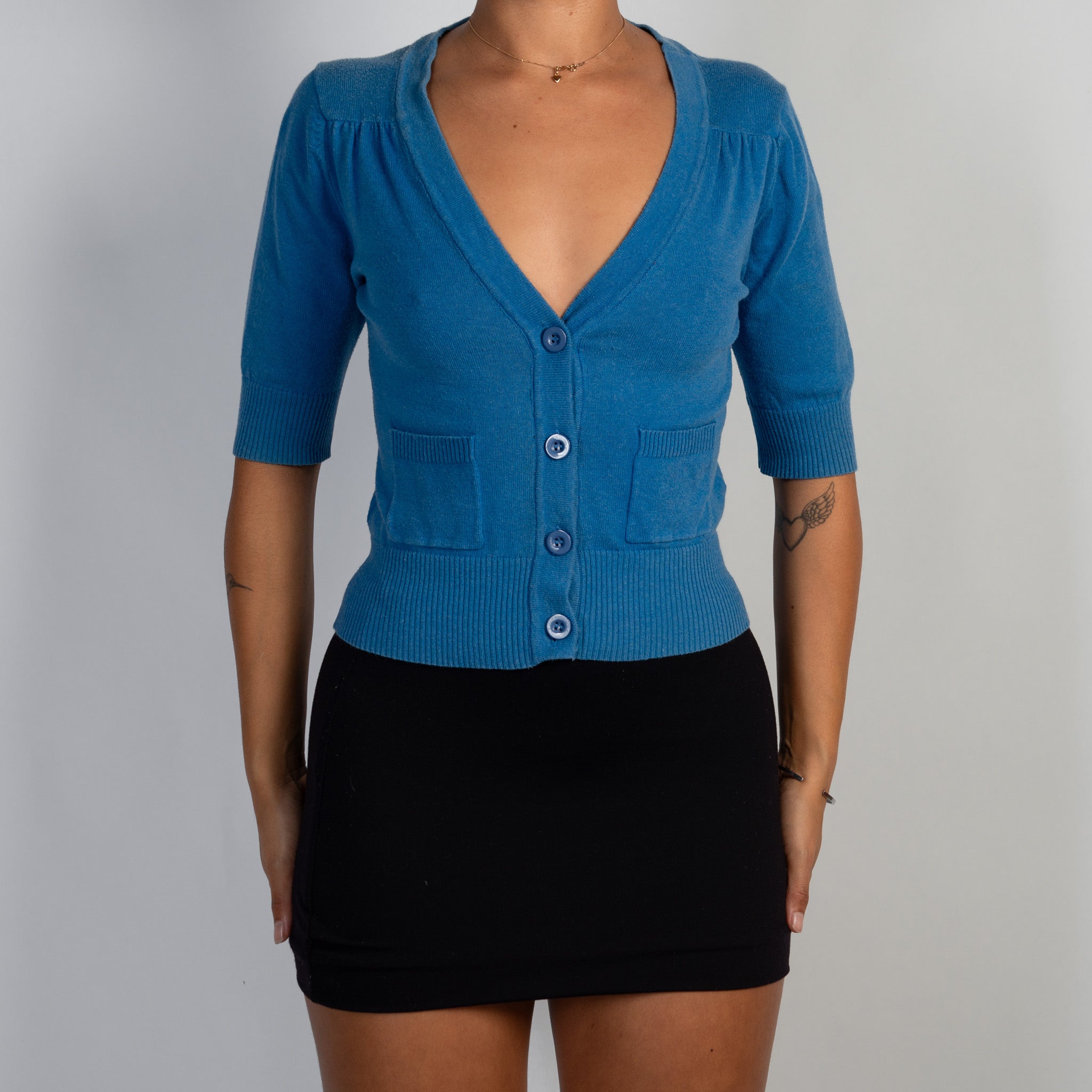 BLUE CROP CARDIGAN