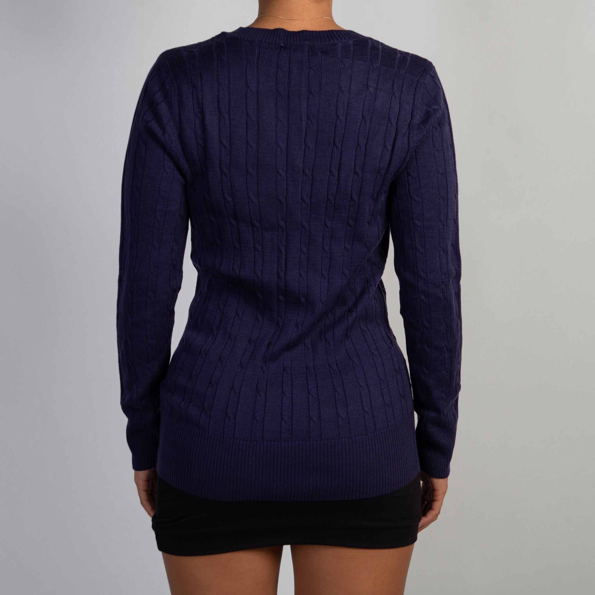 PURPLE CABLE KNIT TOP