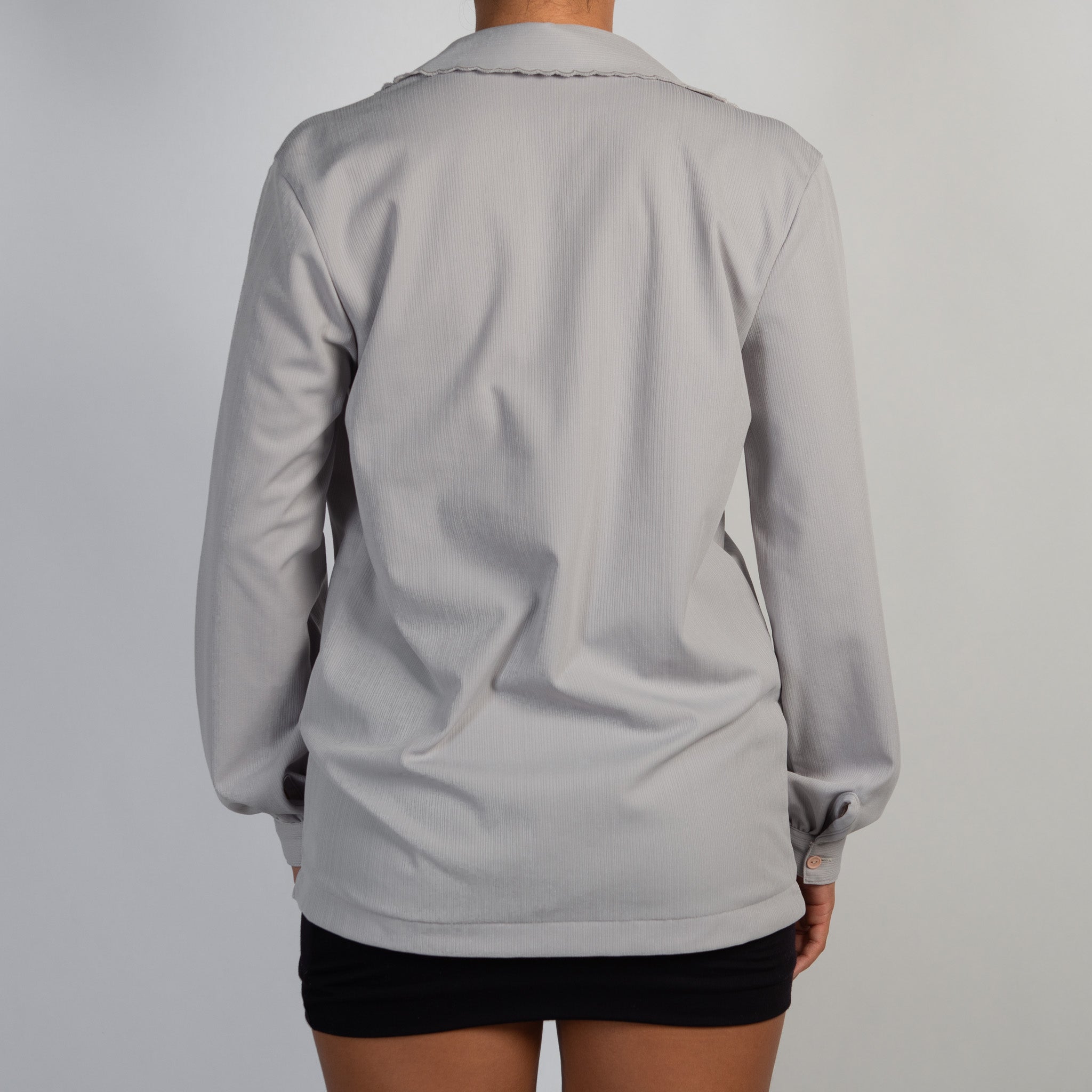 GREY EMROIDERED BLOUSE